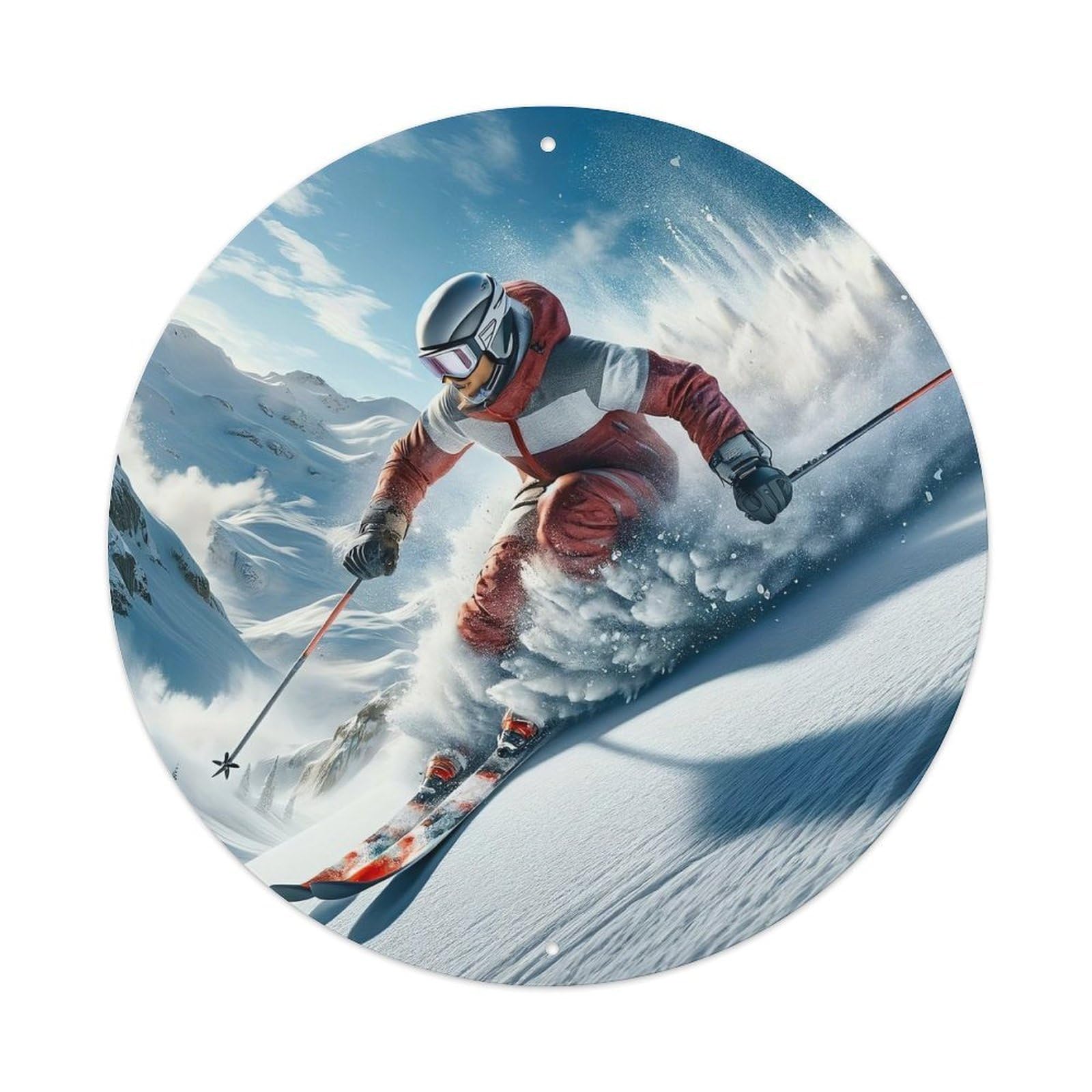 Extreme Sports Ski Trail Speeder Metal Tin Sign