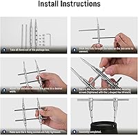 Vista 8 de NEEWER Llave de anillo de lente de acero inoxidable, herramienta profesional de doble cara curva con puntas planas/puntiagudas para quitar lentes