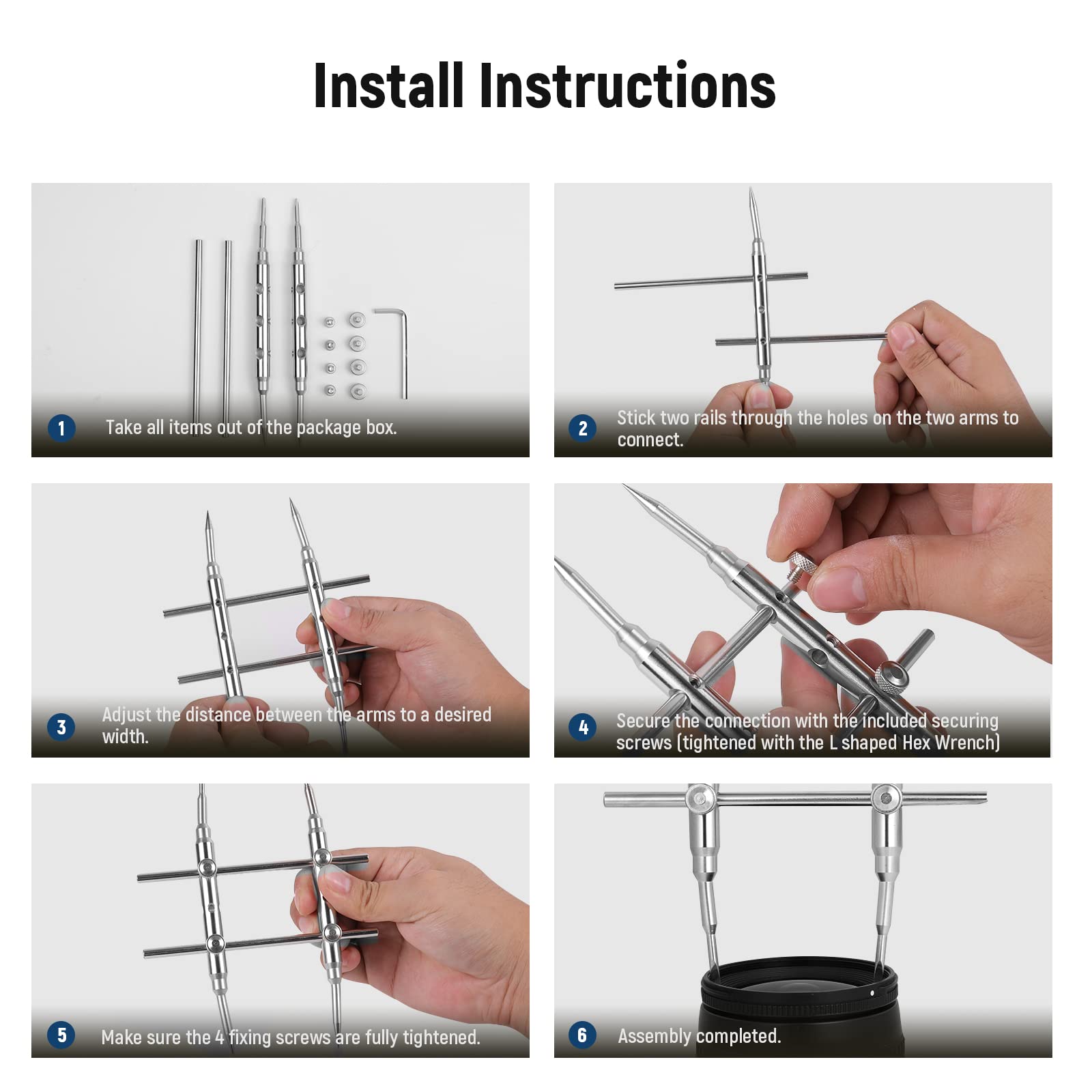 Neewer Kit de Professionnel Curved Conseils Réparation de Spanner Outil d'Ouverture en Acier Inoxydable pour DSLR Appareil Photo