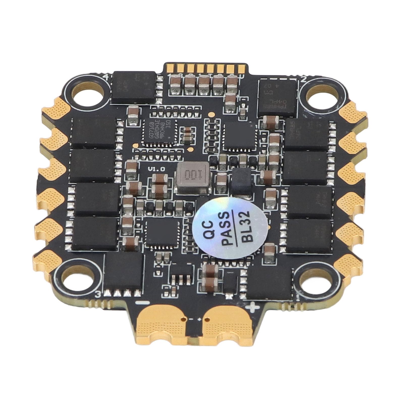 Aramox Elektryczny Regulator Prędkości Drona Wyścigowego, Płytka PCB 4 w 1 ESC 70A 2 do 8S z Procesorem STM32G071, Czujnik Prądu 128K PWM dla Pilotów Quadcoptera FPV