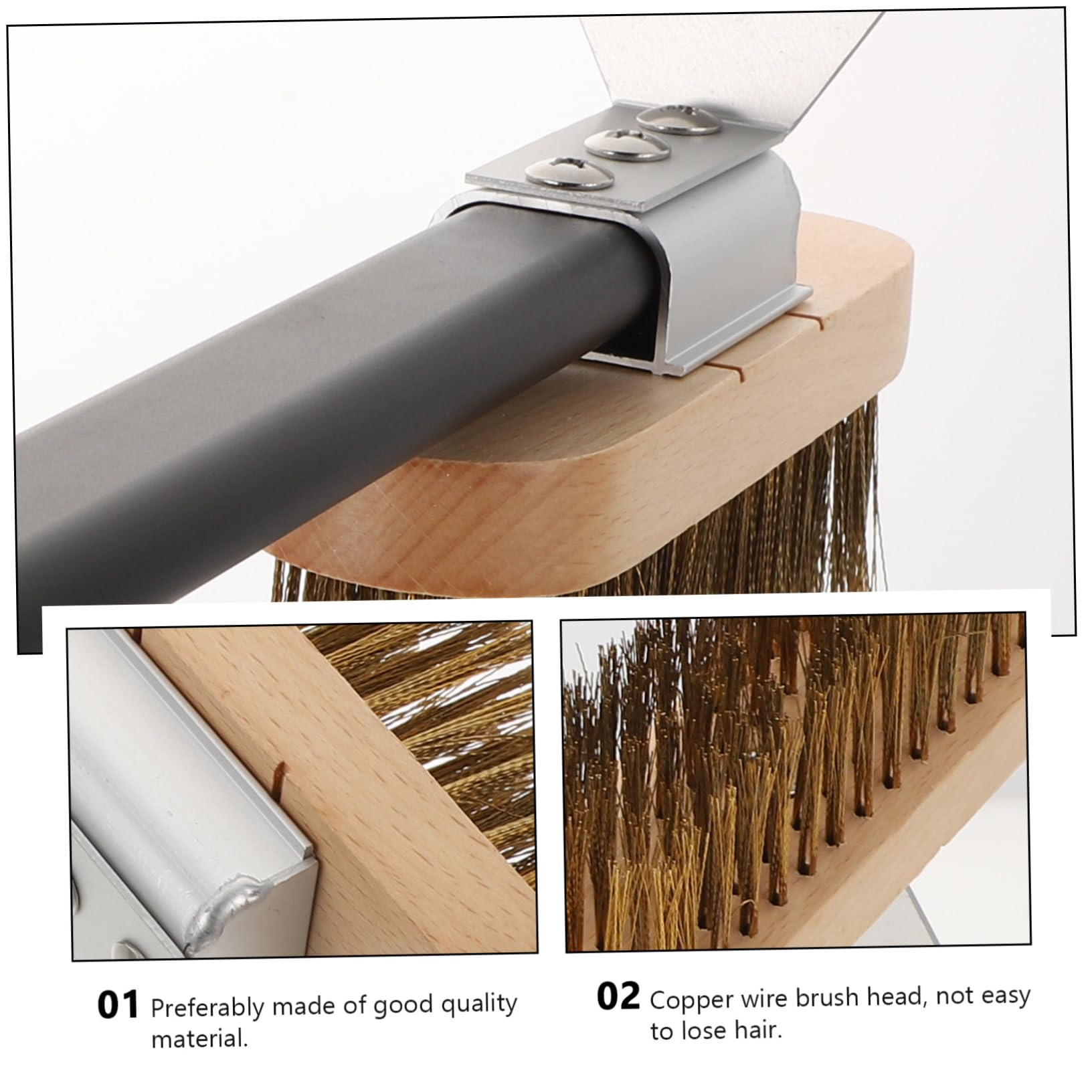 Bbq Grill Cleaning Brush Wire Roaster Brush Barbecue Tool for Pizza Oven Kitchen Cleaning Practical Labor Saving
