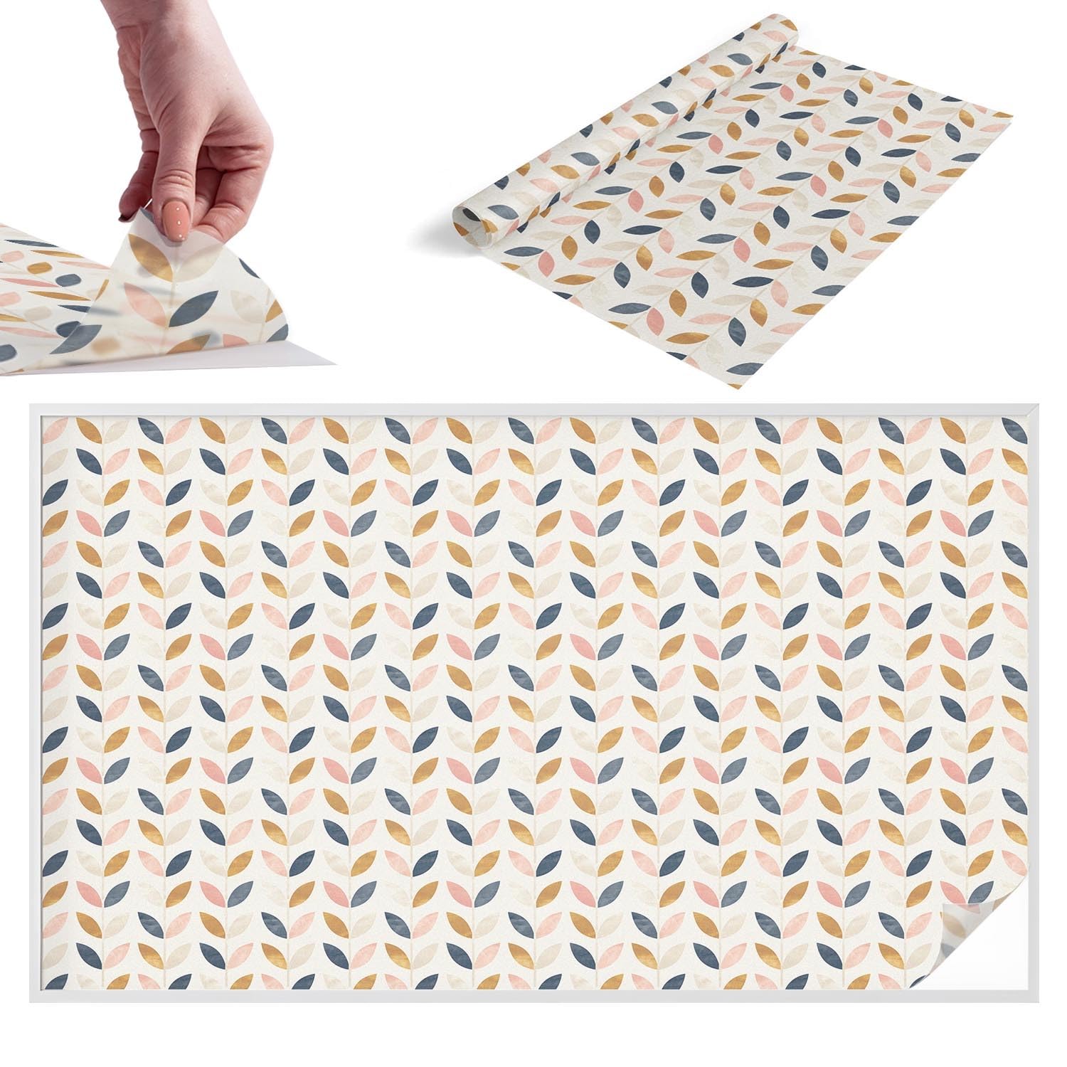 Film dépoli pour fenêtre chambre et salle de bain décoration vitrage feuilles