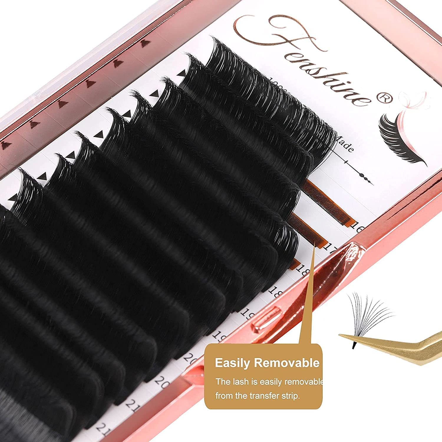 Fenshine Volume Lashes Extensions, Soft Easy Fan Volume Lashes Self Fanning Lashes - Image 3