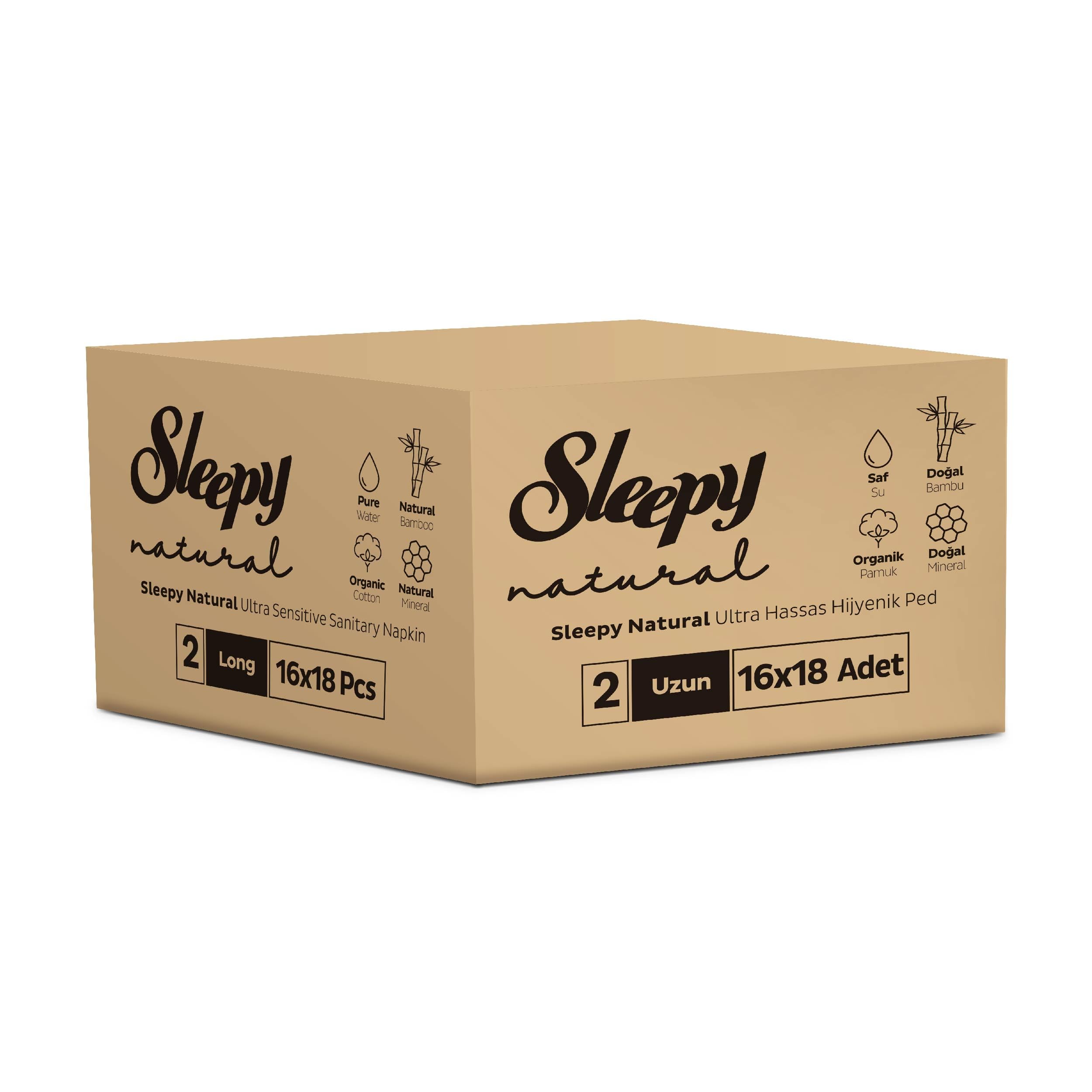Sleepy Natural Ultra Hassas Hijyenik Ped Uzun 16x18 (288 Adet)