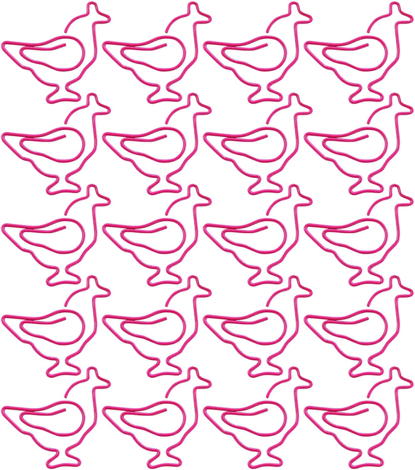 100pcs Metal Rooster Shaped Paper Clips Flexible Structure and Compact Design, Decorative Chick Paper Clips for Planner and Travel Use, Novelty Office Accessories