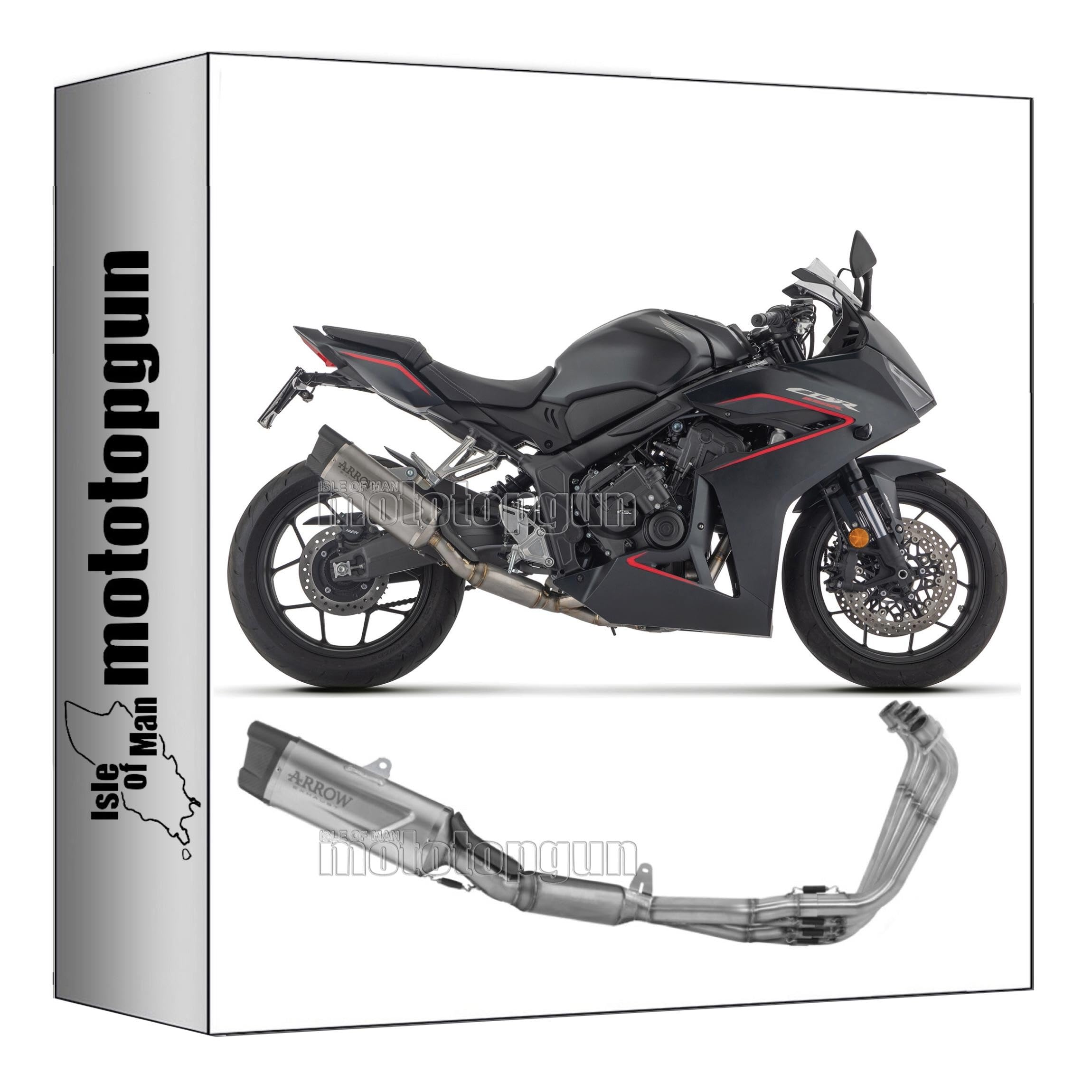 arrow tubo de escape completo homologado catalizado indy-race evo titanio fondo carby compatible con honda cbr 650 r 2024 2025 mototopgun 71999pk