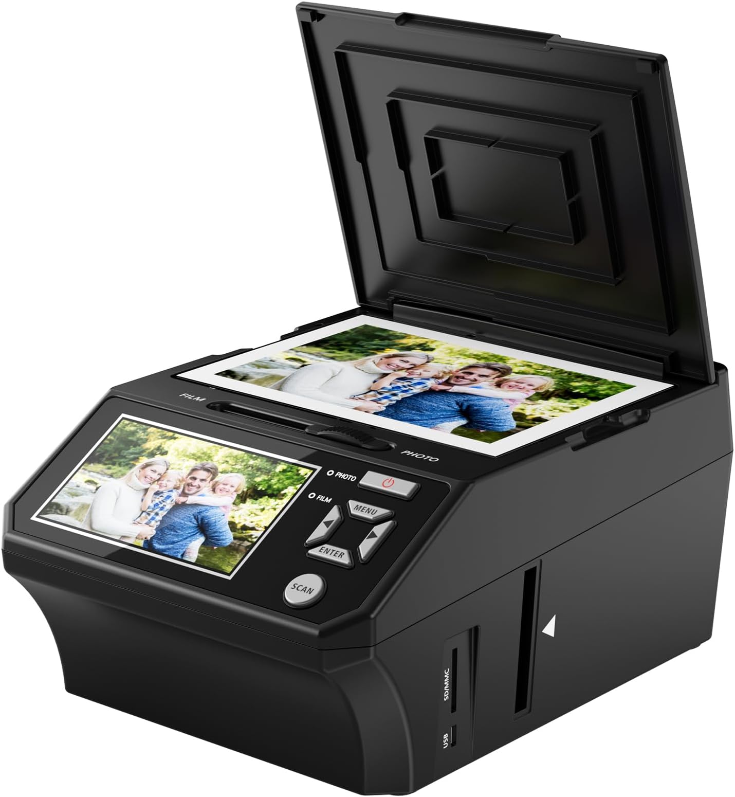 Photo, Slide & Negative Scanner with 5” Large Screen