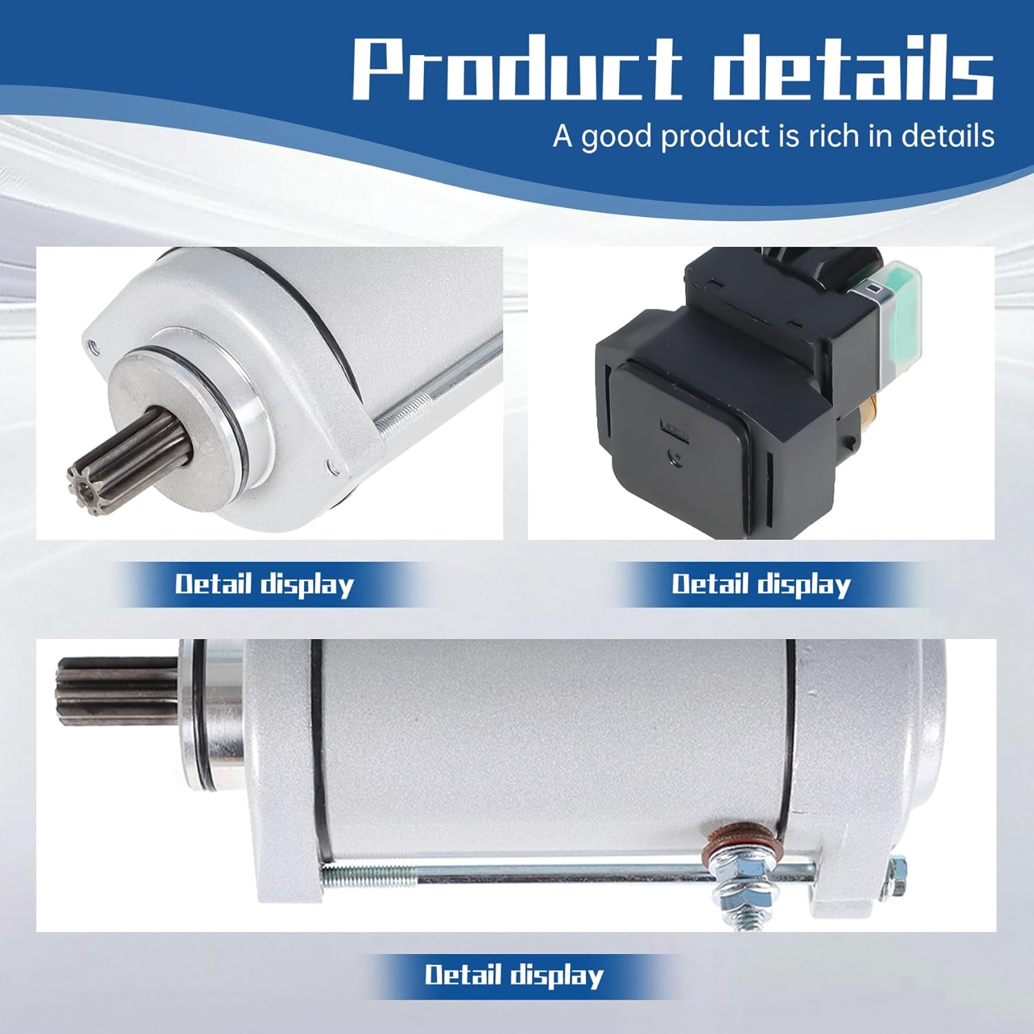 WFLNHB Starter and Relay Solenoid Replacement for Suzuki VL1500 VL1500B Intruder 1500 1998-2004