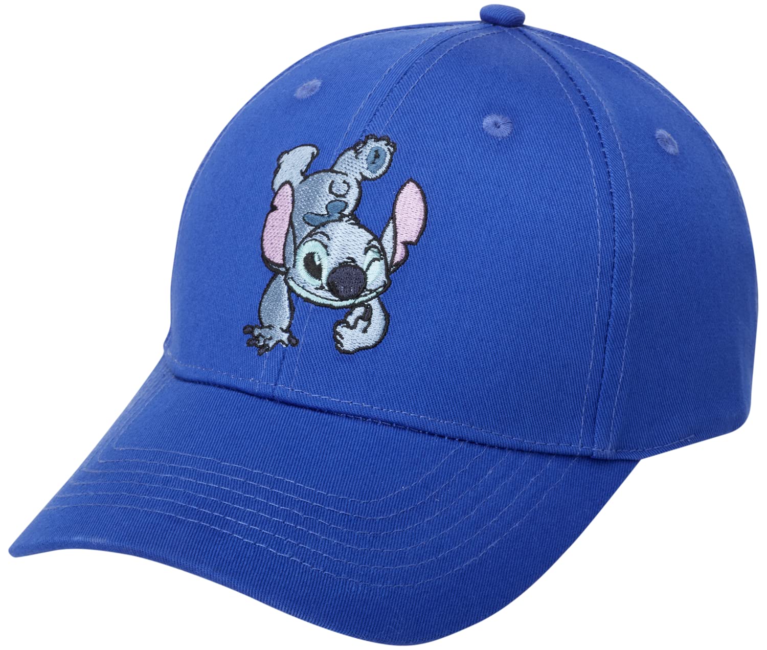 Disney Women's Lilo Blue Baseball Cap Lilo & Stitch Curved Brim Snap-Back Hat,
