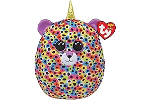 Ty UK Ltd 2007556 Giselle Squishaboo 10" Leopard Plush, Multicolor – Snuggle...