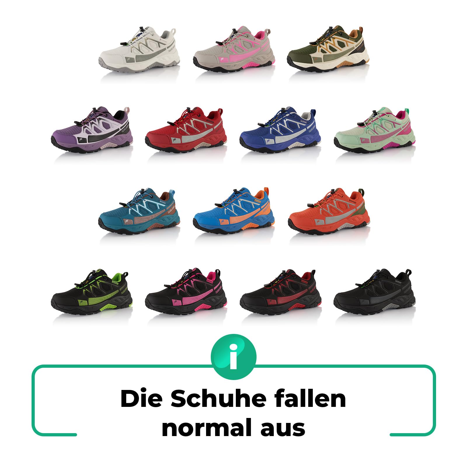Fusskleidung® Damen Herren Wanderschuhe wasserdichte Trail Running Trekkingschuhe