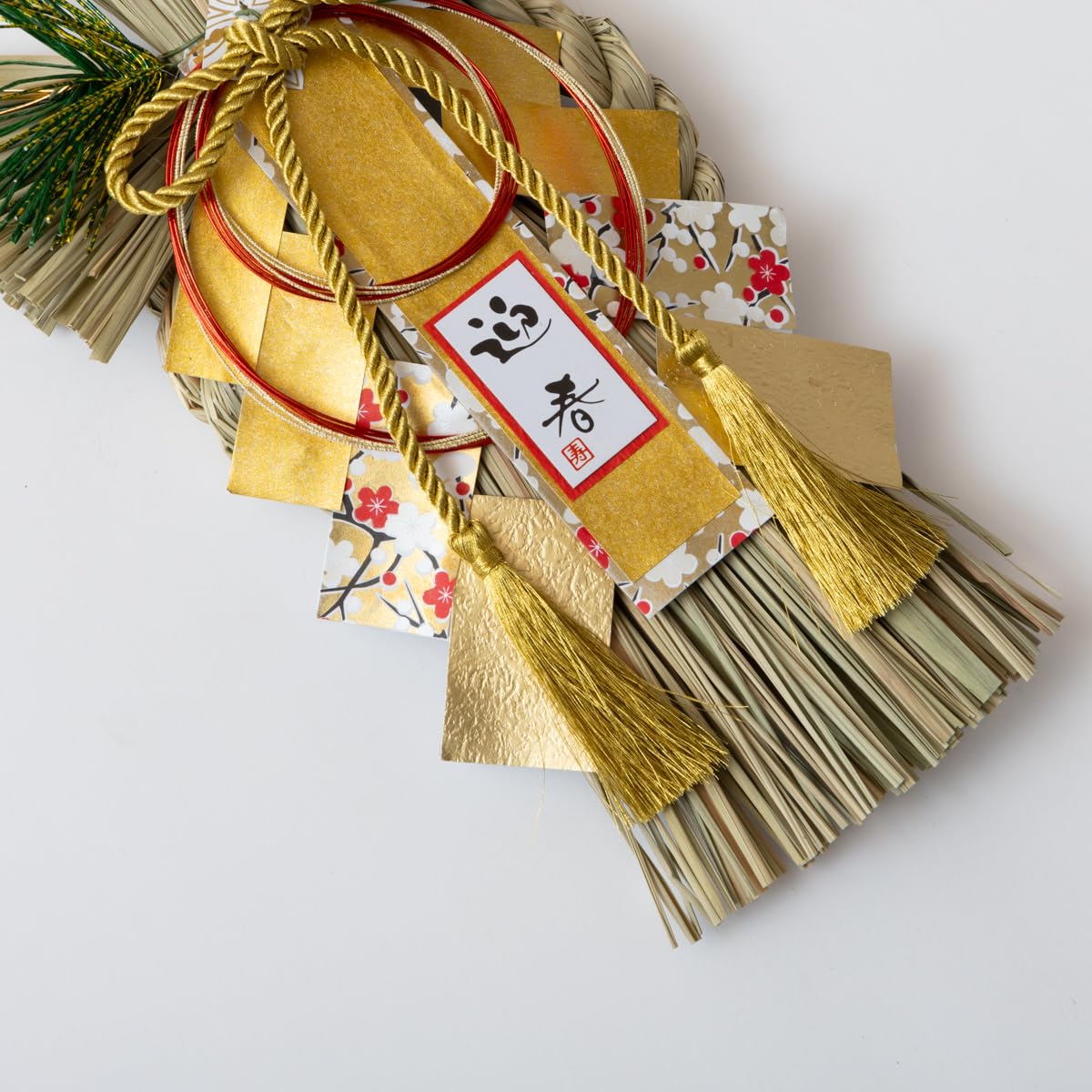 Amazon | 秀〆(Hideshime) 正月飾り しめ縄 玄関 リース 金寿 和 KJ-06