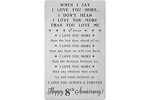 8th Anniversary Card Gifts for Him Her, 8th Wedding Anniversary Gifts