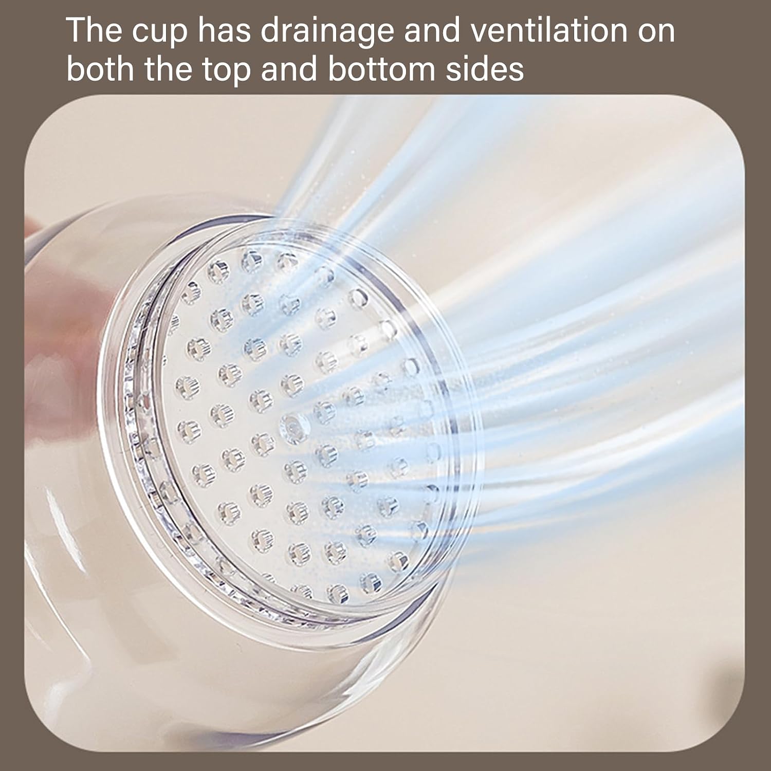 Breathable Toothbrush Travel Case, 2 in 1 Portable Travel Toothbrush Holder and Mouthwash Cup, Large Capacity Toothbrush Cup with Lid for School, Camping, Business Trip, Bathroom, Cruise (White)
