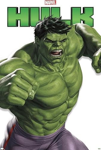Trends International Marvel Comics - Póster de pared de la serie de características de Hulk, 22.37 x 34.00 pulgadas, versión premium sin marco