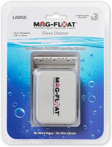 Rascador de algas flotantes de vidrio grande 350 con accesorio de hoja raspadora  Limpiador magnético de peceras Magfloat  Herramienta de limpieza