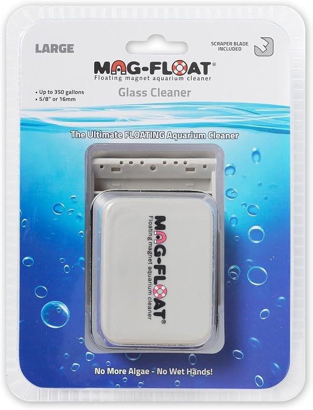 Raspador magnético de algas flutuante para aquário de vidro Mag-Float Large 350 com lâmina
