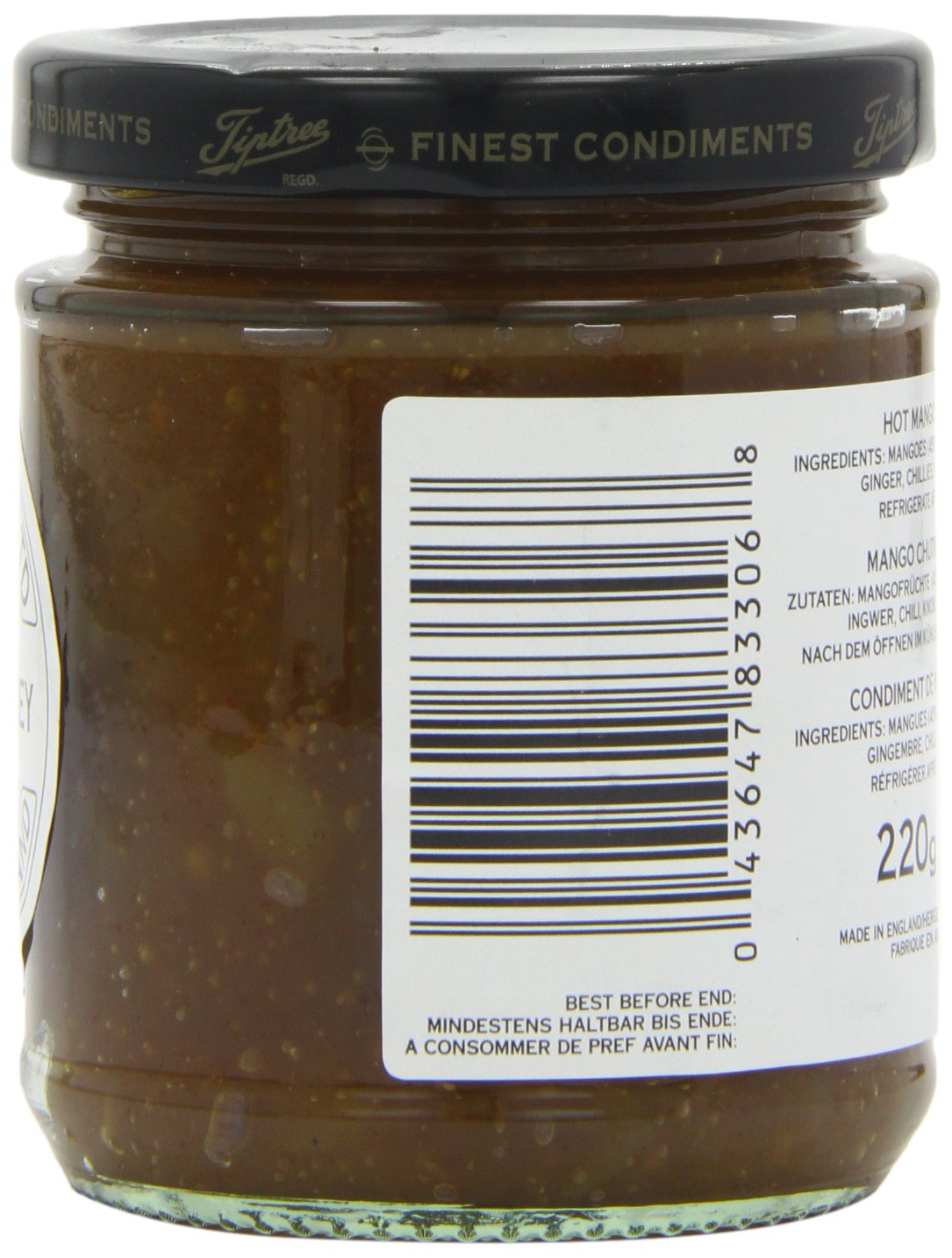 220 g Gl. W&S Hot Mango Chutney