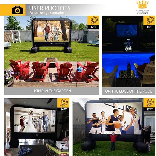 Miniatura 8 de VIVOHOME Sillas de asiento de estadio reclinables extra anchas de 24.5 pulgadas, 1 paquete con pantalla de proyector de película de 11.5ft para