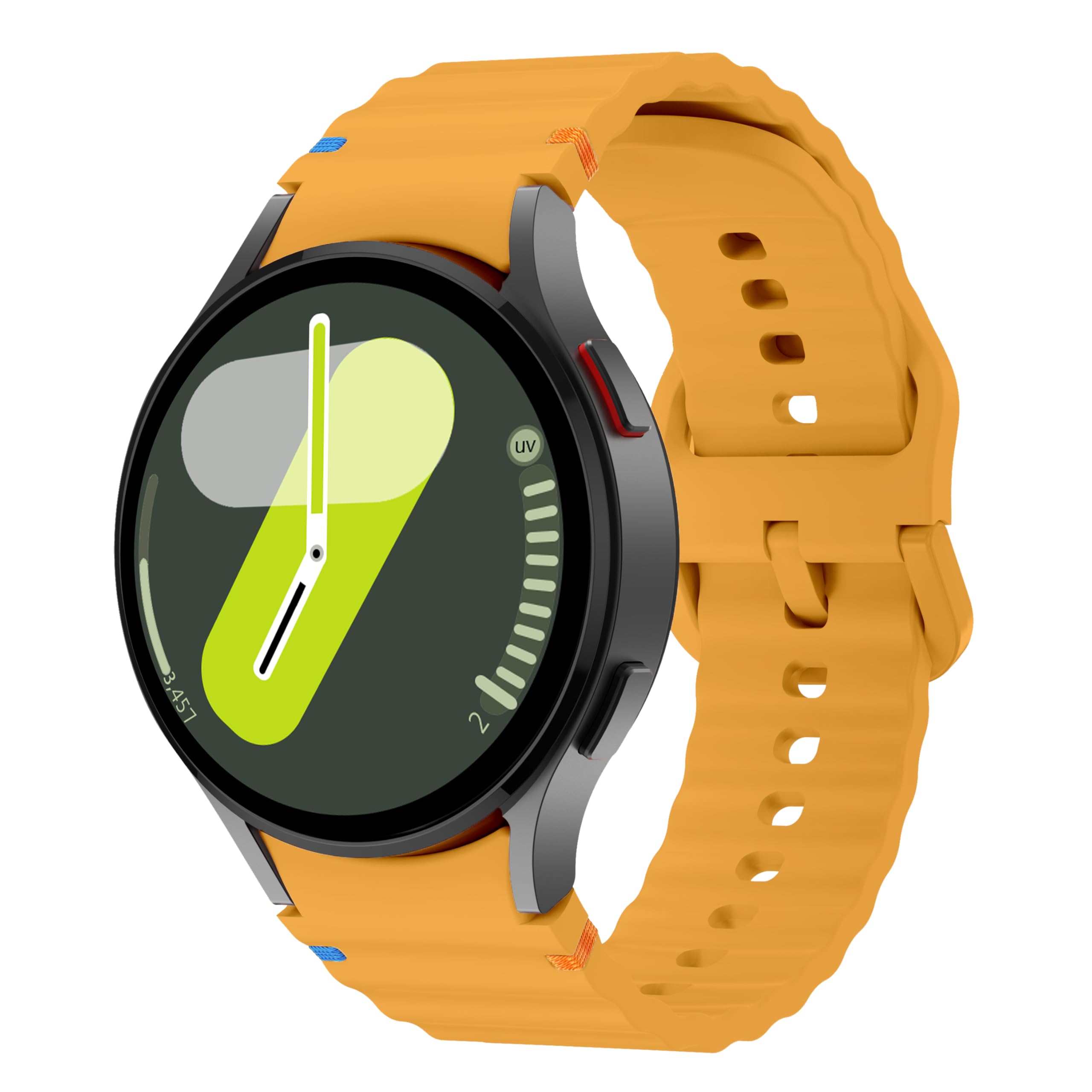 Compatible with Samsung Galaxy Watch 7 Strap No Gap Sport Silicone Watch Band for Galaxy Watch 6 5 4 40mm 44mm Galaxy Watch 6 Classic 43mm 47mm,Watch 5 Pro,Watch 4 Classic Strap 42mm 46mm (Yellow) (B0DBLFPY13) Amazon Price History, Amazon Price Tracker