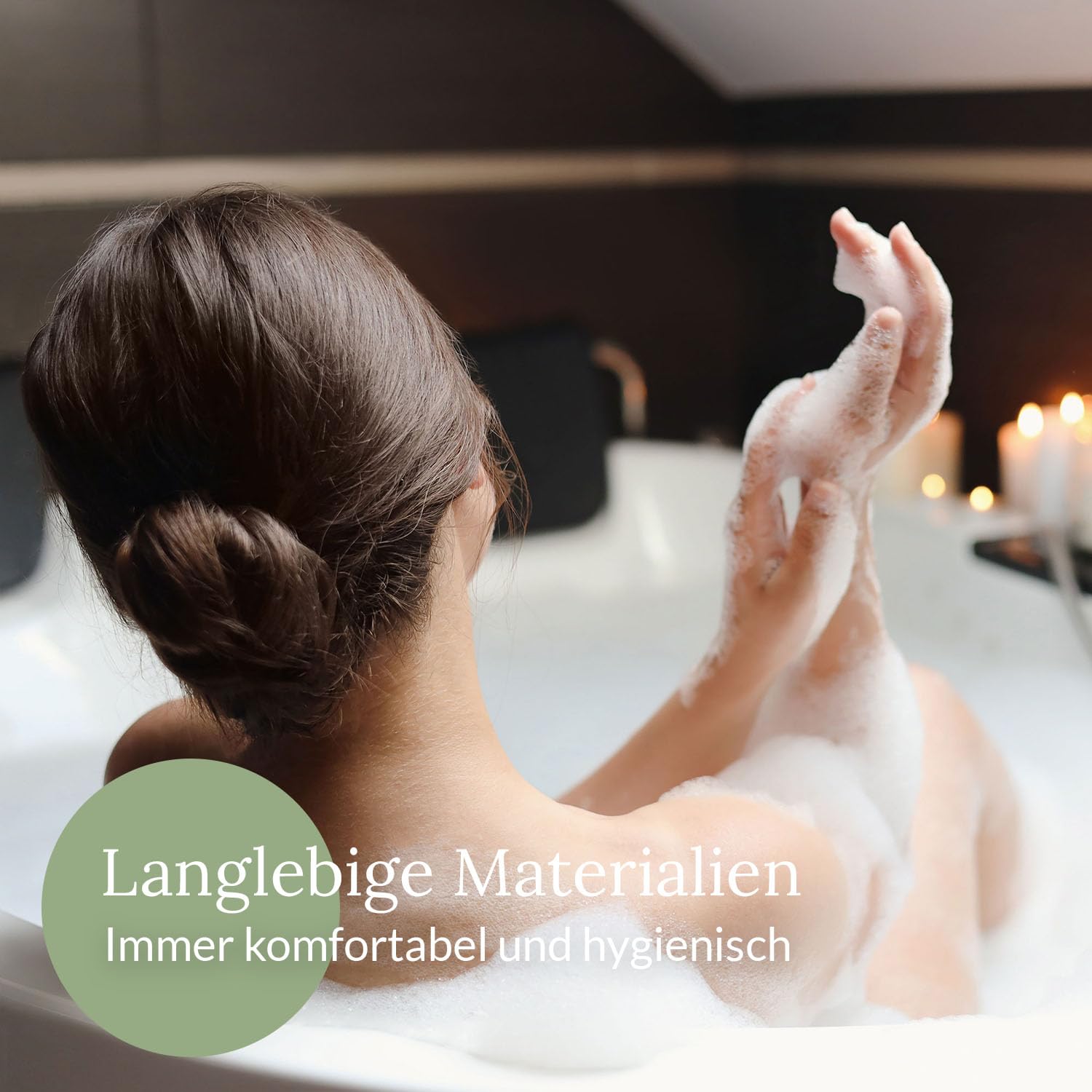 Wannenkissen für Badewanne 2er Pack – Ergonomisches Nackenkissen mit starkem Halt für Nacken & Rücken – Hygienisch & Pflegeleicht – Flexibel platzierbar – Ideal für Whirlpool & Entspannung