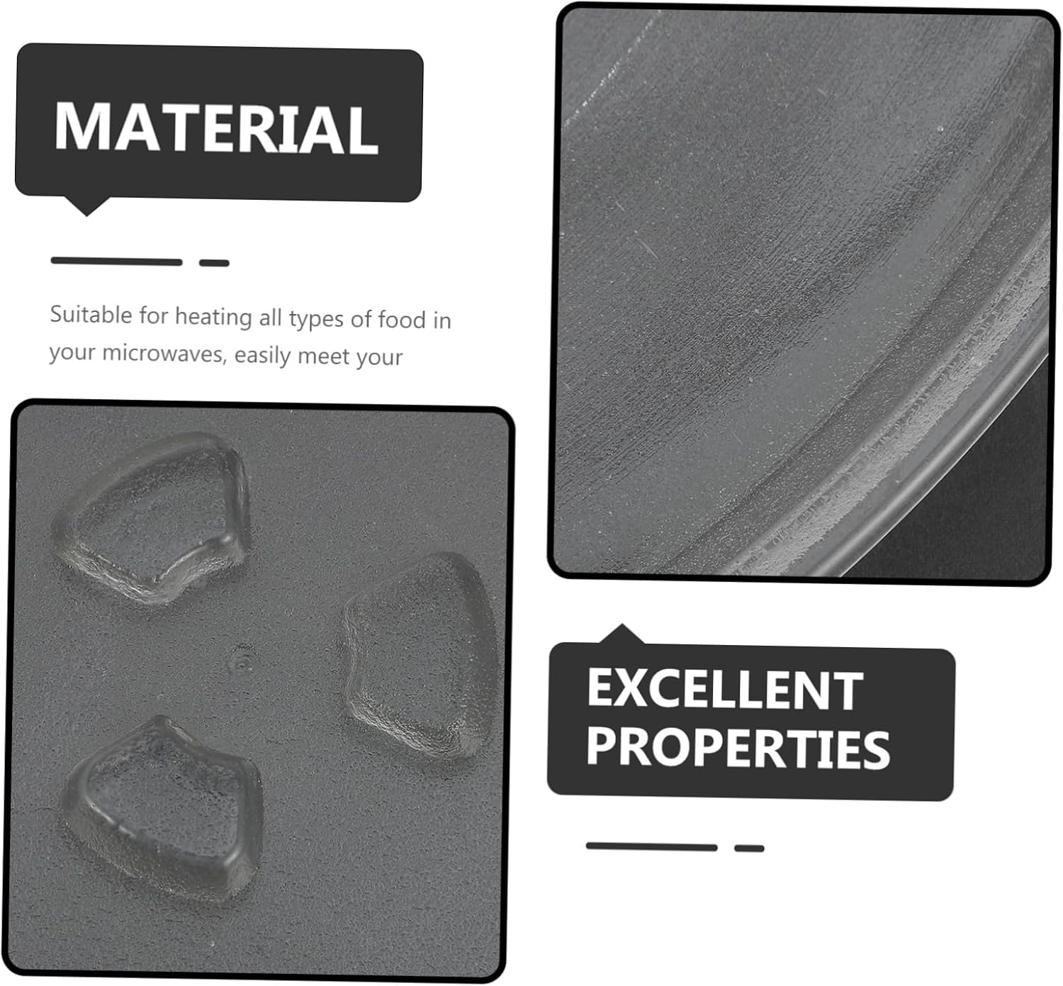 Replacement Glass Plate for Microwave Oven Heavy Duty Turntable Tray Easy Installation