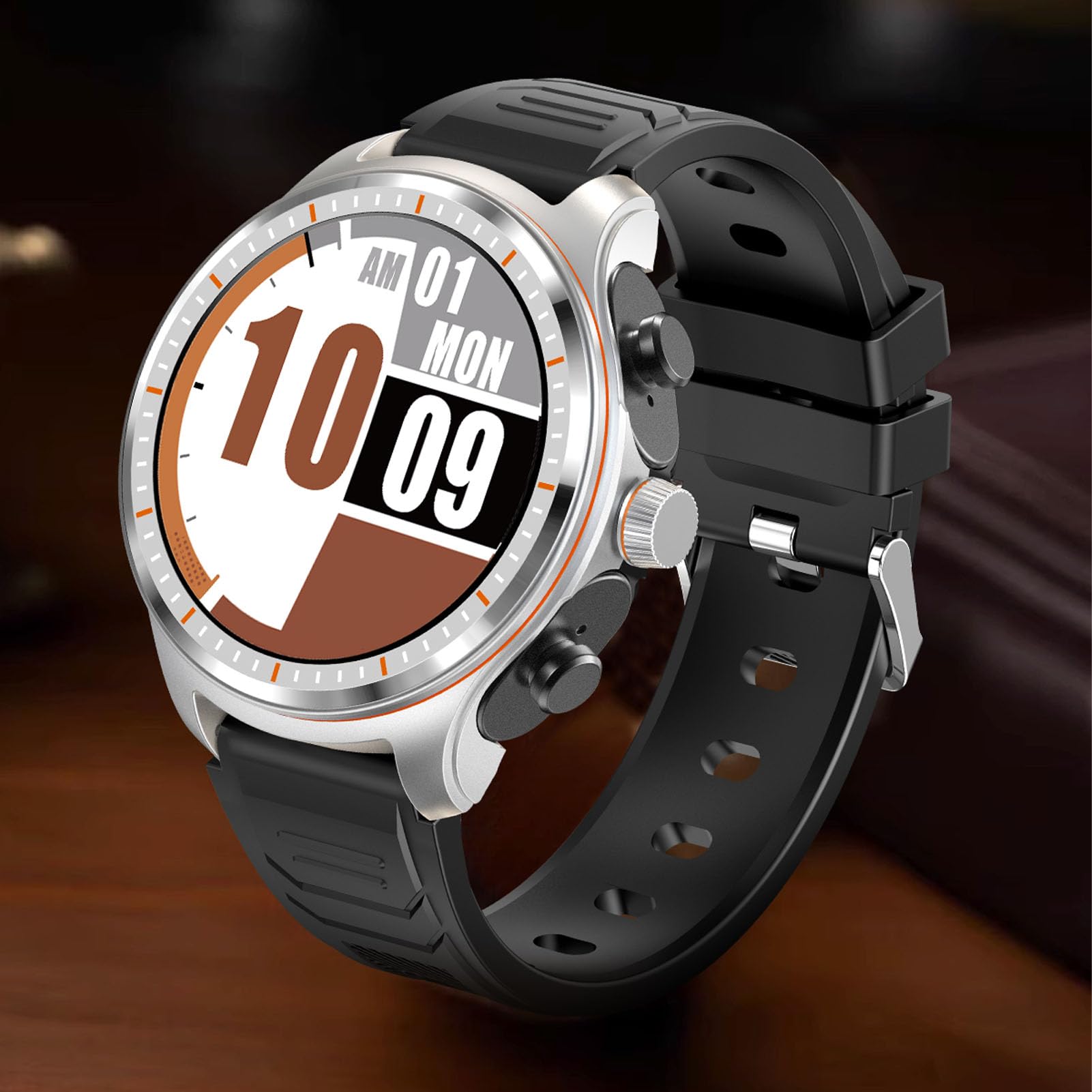 2-in-1 Smartwatch met Oordopjes, 2,01 Inch HD Touchscreen-ontwerp, BT Call Fitness Tracker Sporthorloge voor IOS voor Android (SILVER