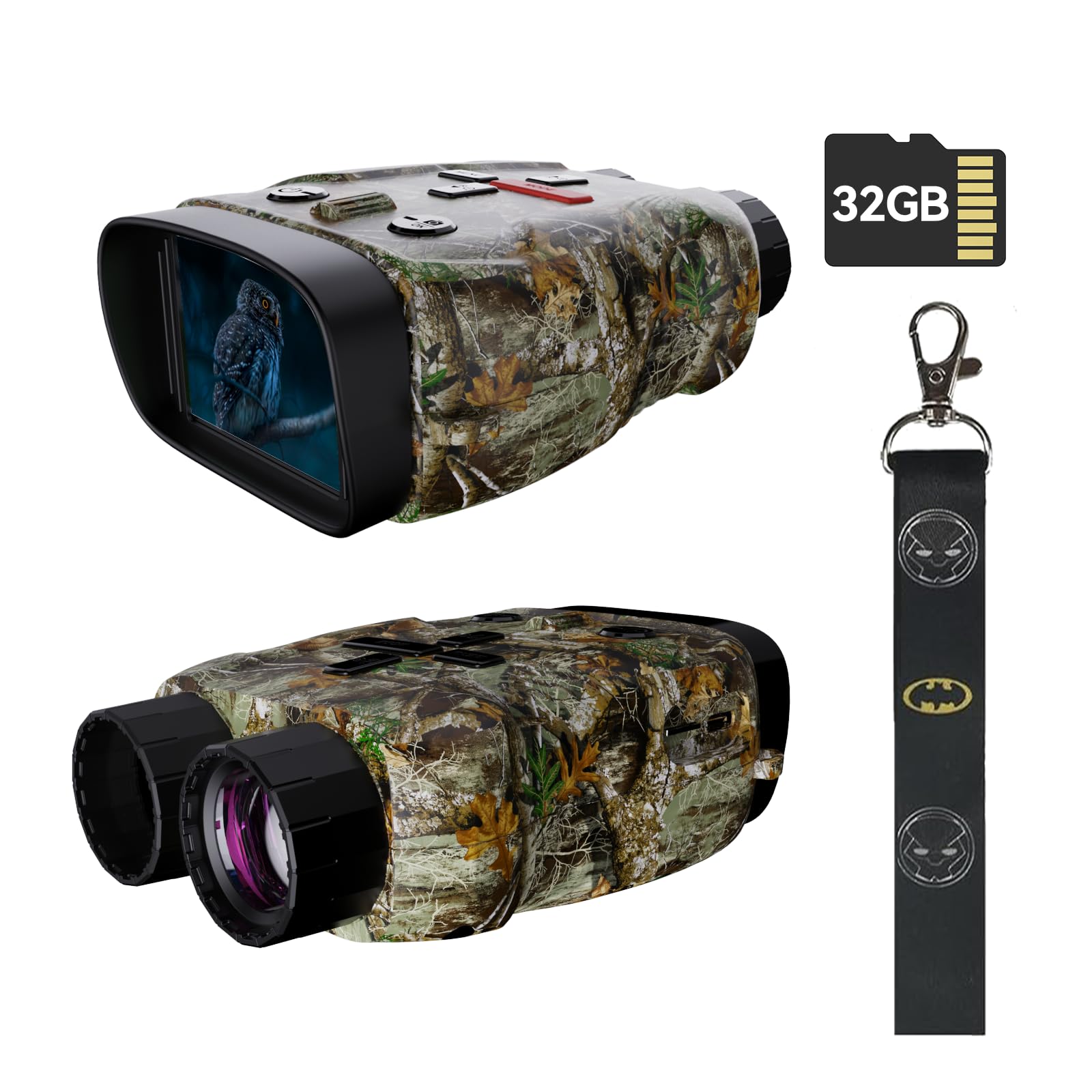 Yehtreh Night Vision Goggles for Kids with 32GB Card, 5X Zoom Kids Night Vision Binoculars - 1080P HD Digital Camera, Great Birthday Gifts for 3-8 Year Olds.（Camouflage）