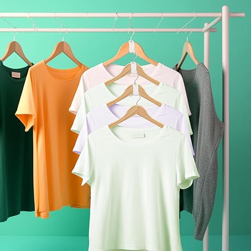 Miniatura 5 de Perchas en cascada, 50 ganchos extensores de clips para ahorrar espacio para organizador de armario resistente