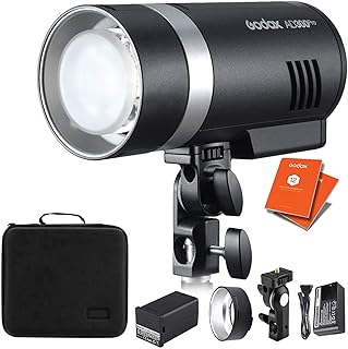 GODOX AD300 Pro Studio Portable Flash 300Ws TTL HSS 1/8000th High Speed Bi-Colour Modelling Lamp 3000K 6500K For Portraits, photos, photography + 12 Month Extended Warranty Card (3 Yrs)