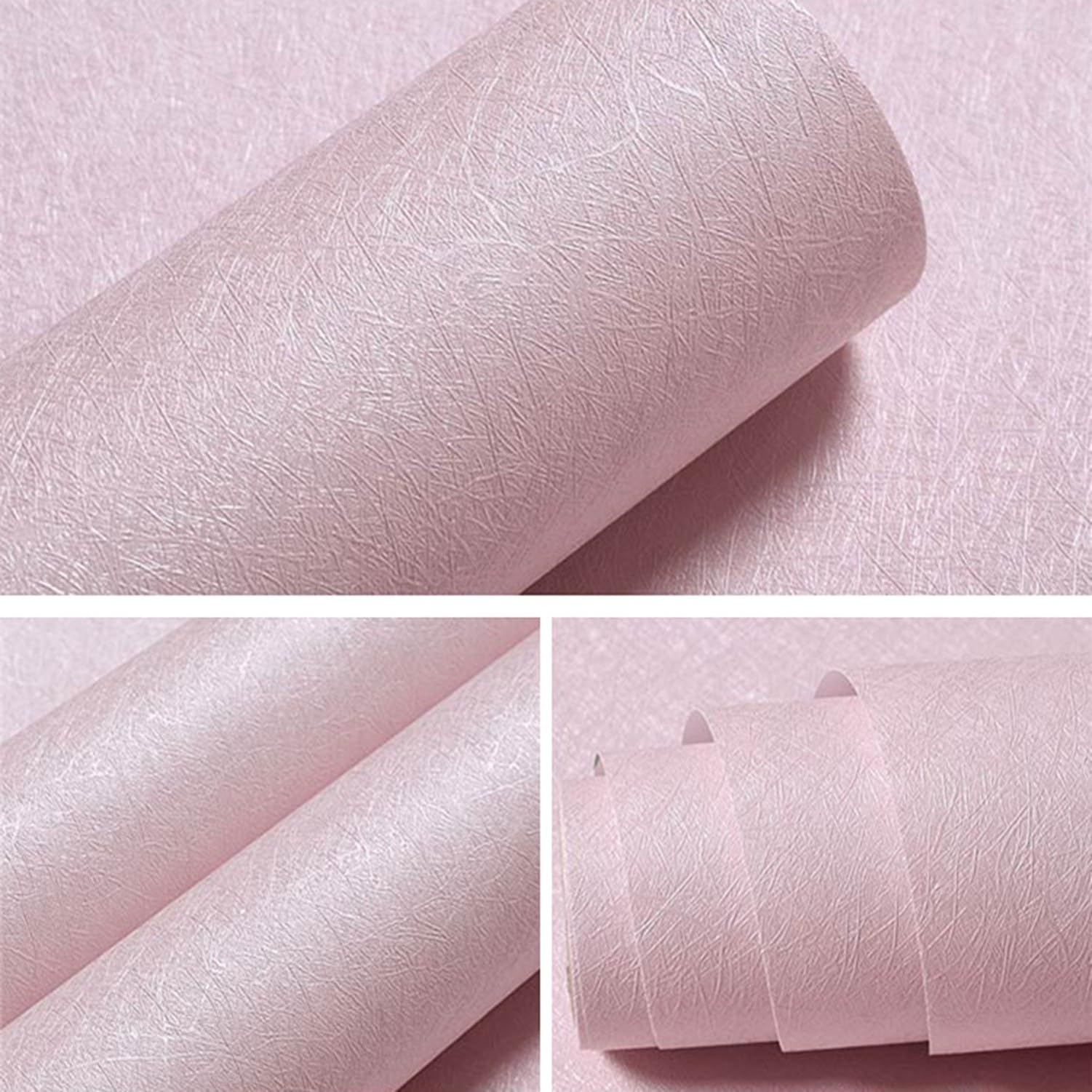 Vinilo Adhesivo Autoadhesivo Removible Impermeable Moderno Papel Pintado Pelar y Pegar para Muebles, Encimeras y Revestimiento de Paredes, Pink, 60cmx5m