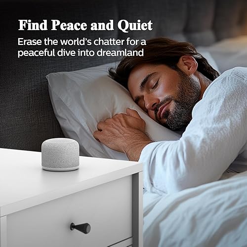 Miniatura 5 de REACHER Máquina de sonido de ruido blanco de viaje, mini máquina portátil de ruido para dormir con 20 sonidos relajantes, pequeño altavoz Bluetooth,