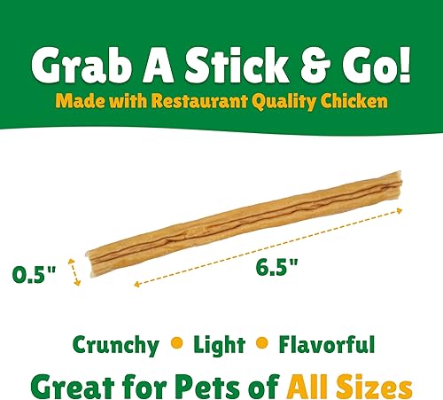 Miniatura 4 de Lucky Premium Treats Lucky Slims - Golosinas largas de pollo para perros y palitos crujientes para masticar con pollo real para perros pequeños a