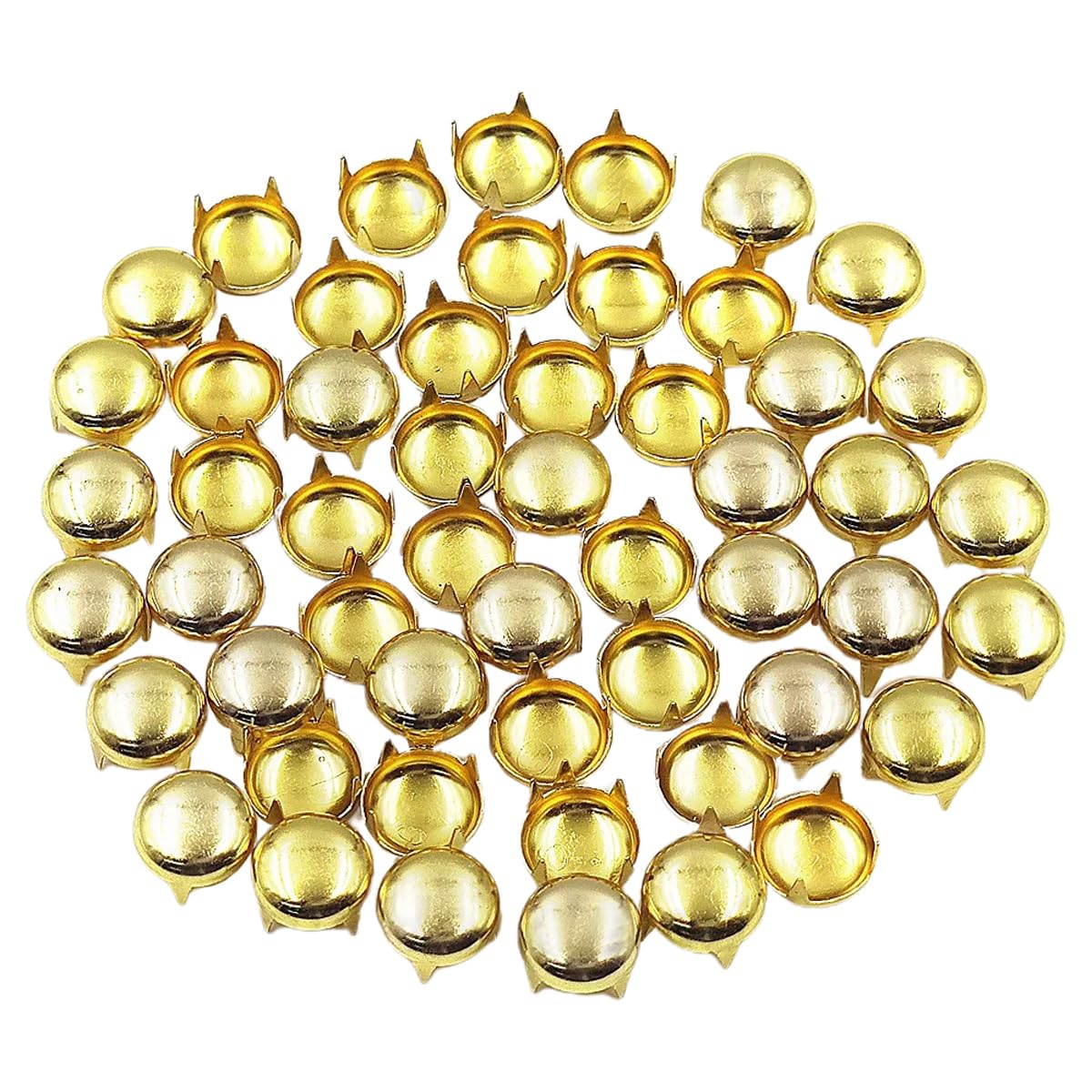 100 Clous à Dôme Rond 9mm - Rivets Métal Griffes Pour Cuir, Chaussures, Sacs Et Bricolage Punk