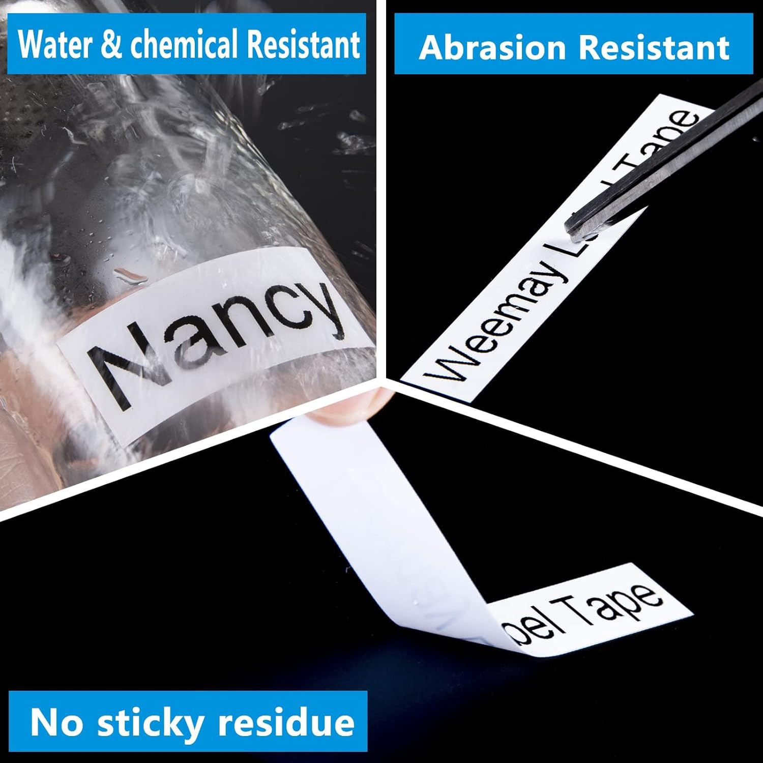 Weemay Compatible Label Maker Refill Replacement for Brother Tz Tape 12mm 0.47 Laminated White, for Ptouch Label Maker Machine Cube PTD210 PTP701BT PTD220 PTH110 PTH110BP PTH111 PTP750W PTD600, 50Pack