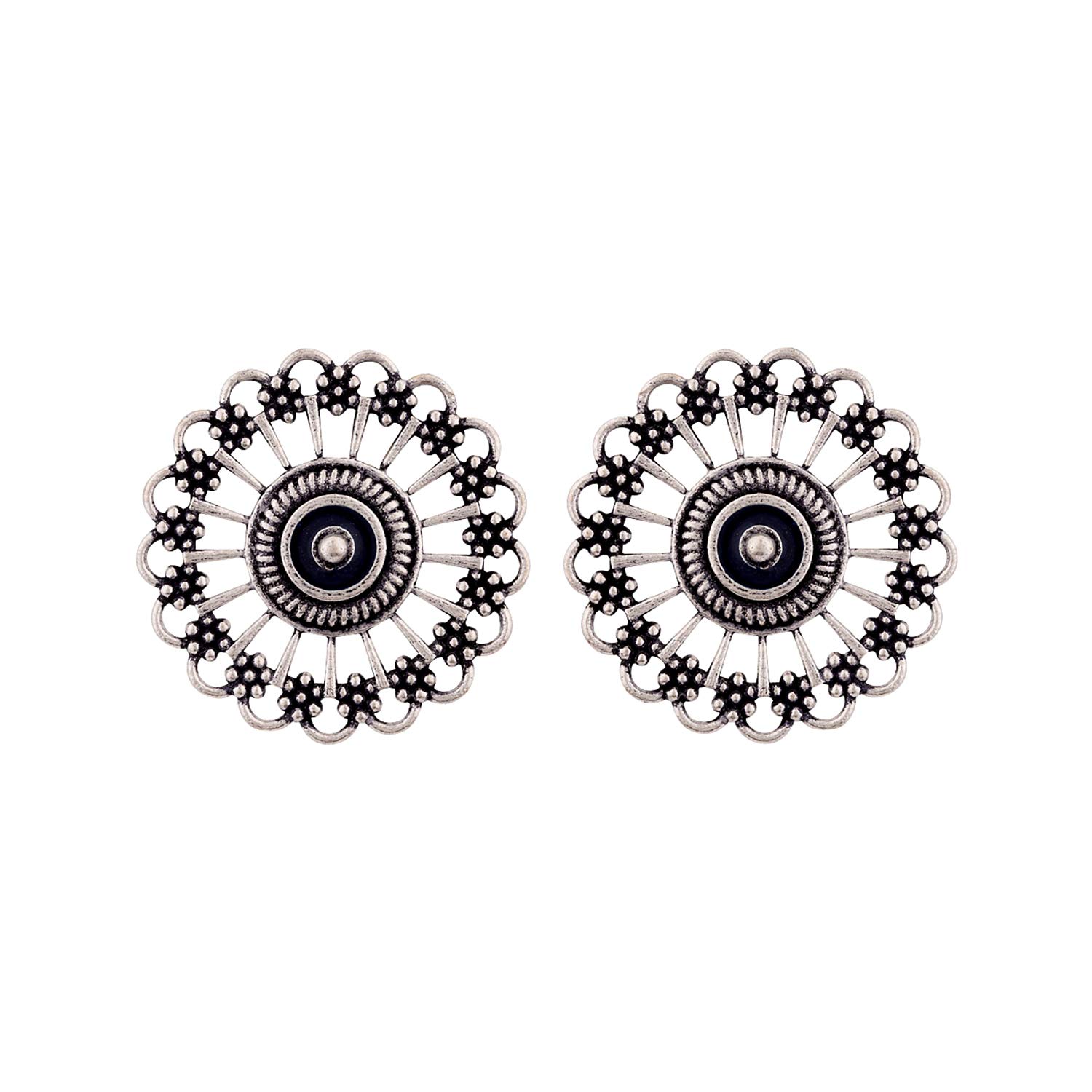 VOYLLAMandala Tiny Floral Motifs Earrings Jewellery For Women and Girls