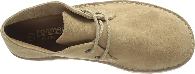 Roamers Classic Suede Desert Boots, Stone, 10 UK