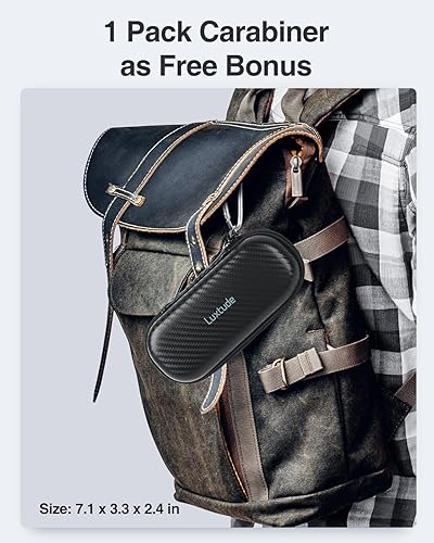 Miniatura 6 de Luxtude Estuche doble para lentes, carcasa dura, funda doble para lentes de sol, estuche de viaje para lentes de sol, organizador de lentes de sol