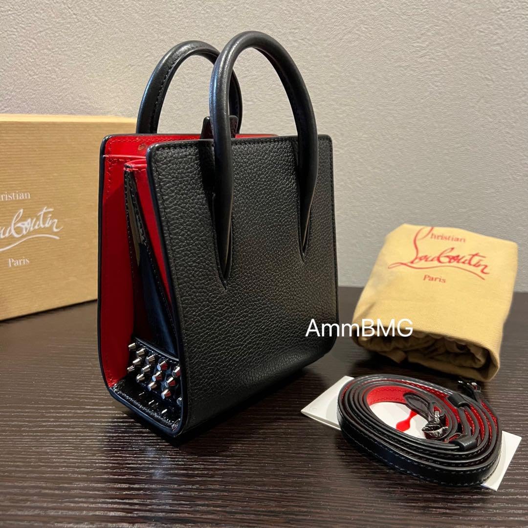 新品正規　20万　ルブタン パロマ ミニ ナノ 2wayバッグ スタッズ 限定品 正規 20万 ルブタン パロマ ミニ ナノ 2wayバッグ スタッズ 限定品