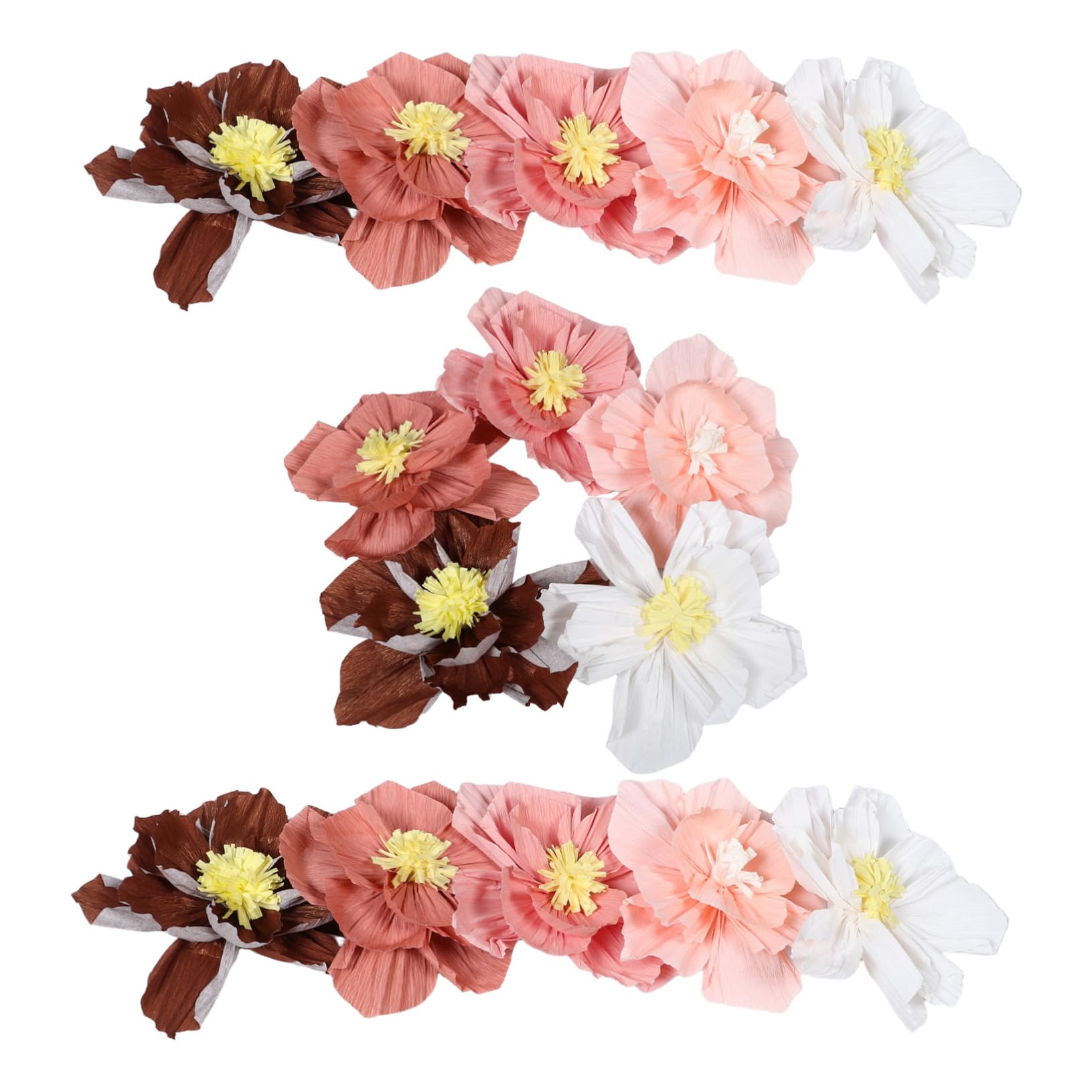 Grandes fleurs papier crépon Cabilock pour décoration murale chambre