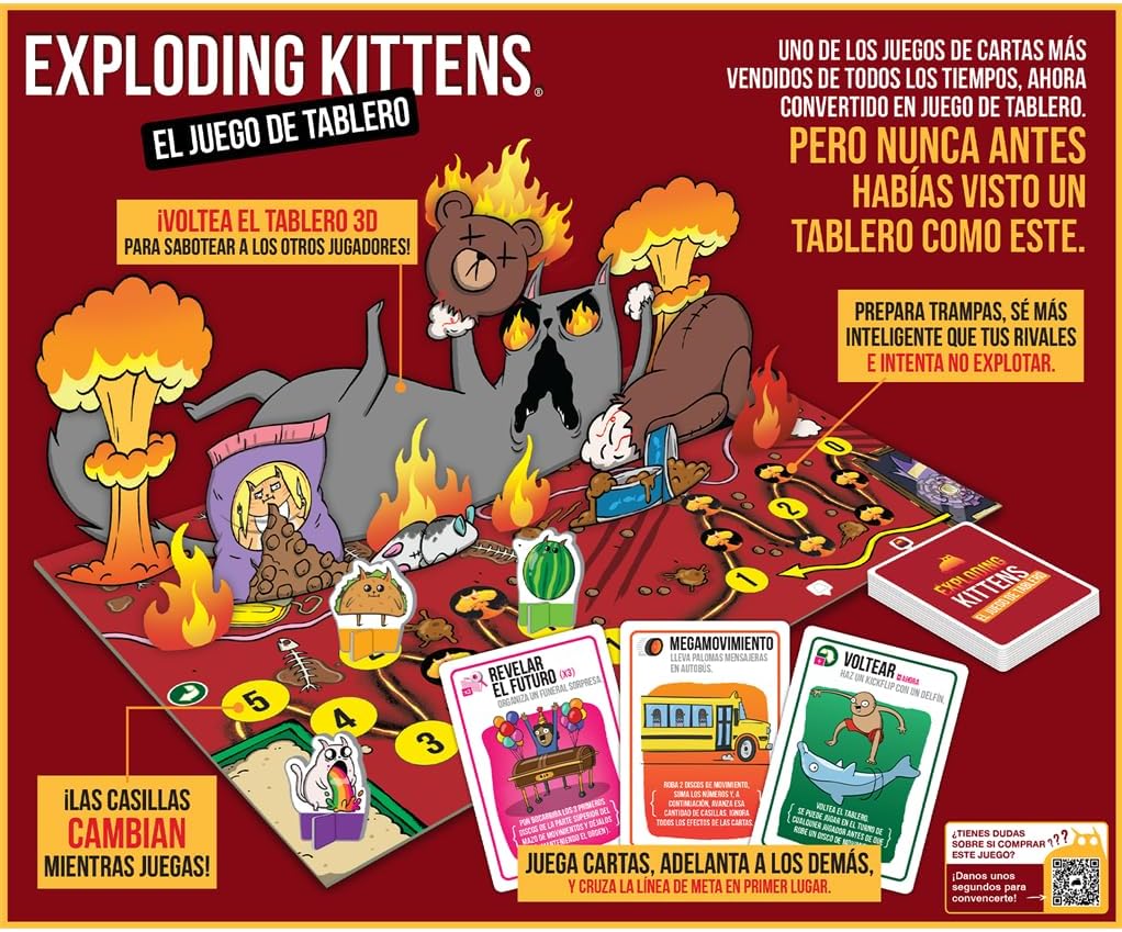 #Juegodemesa Exploding Kittens El juego de tablero por 19,99€ ¡¡20% de descuento!!