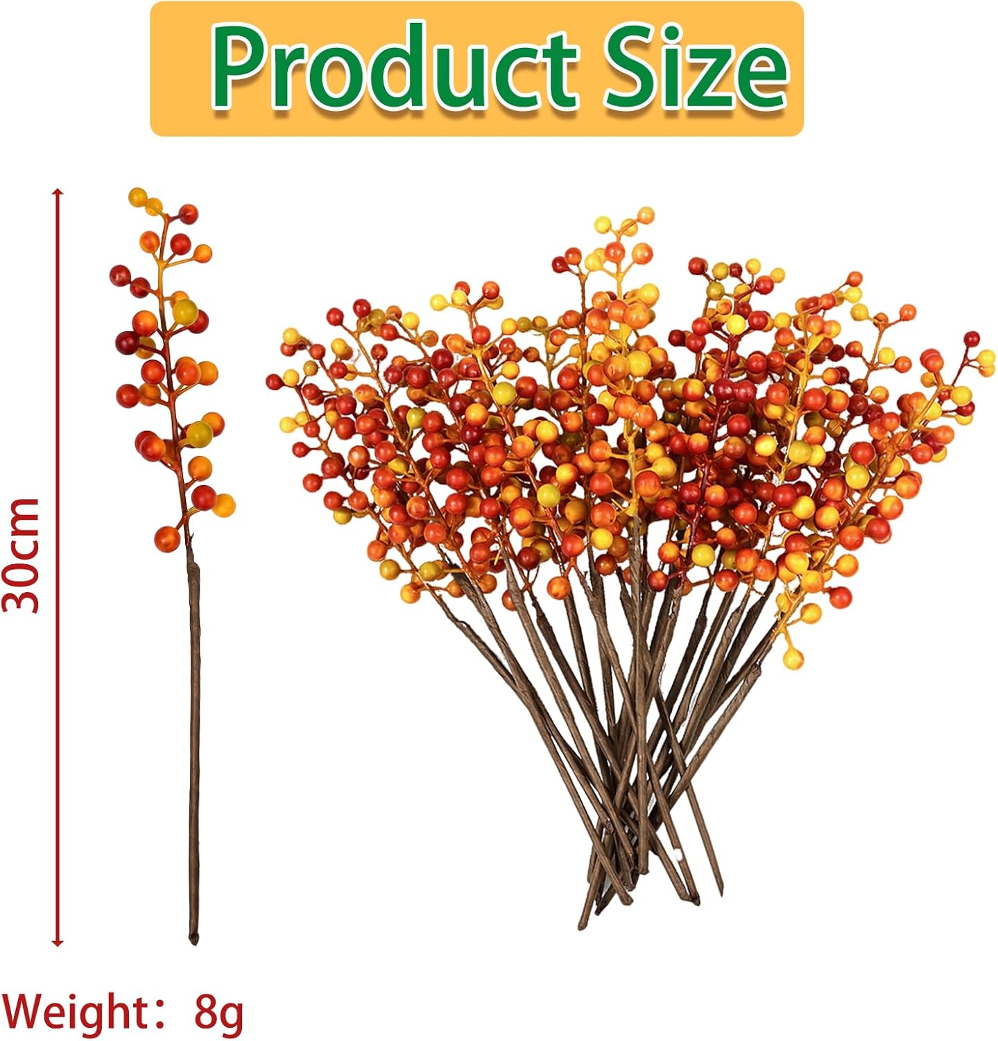 LIHIQIYA Crenguțe cu fructe artificiale diverse utilizări decorative