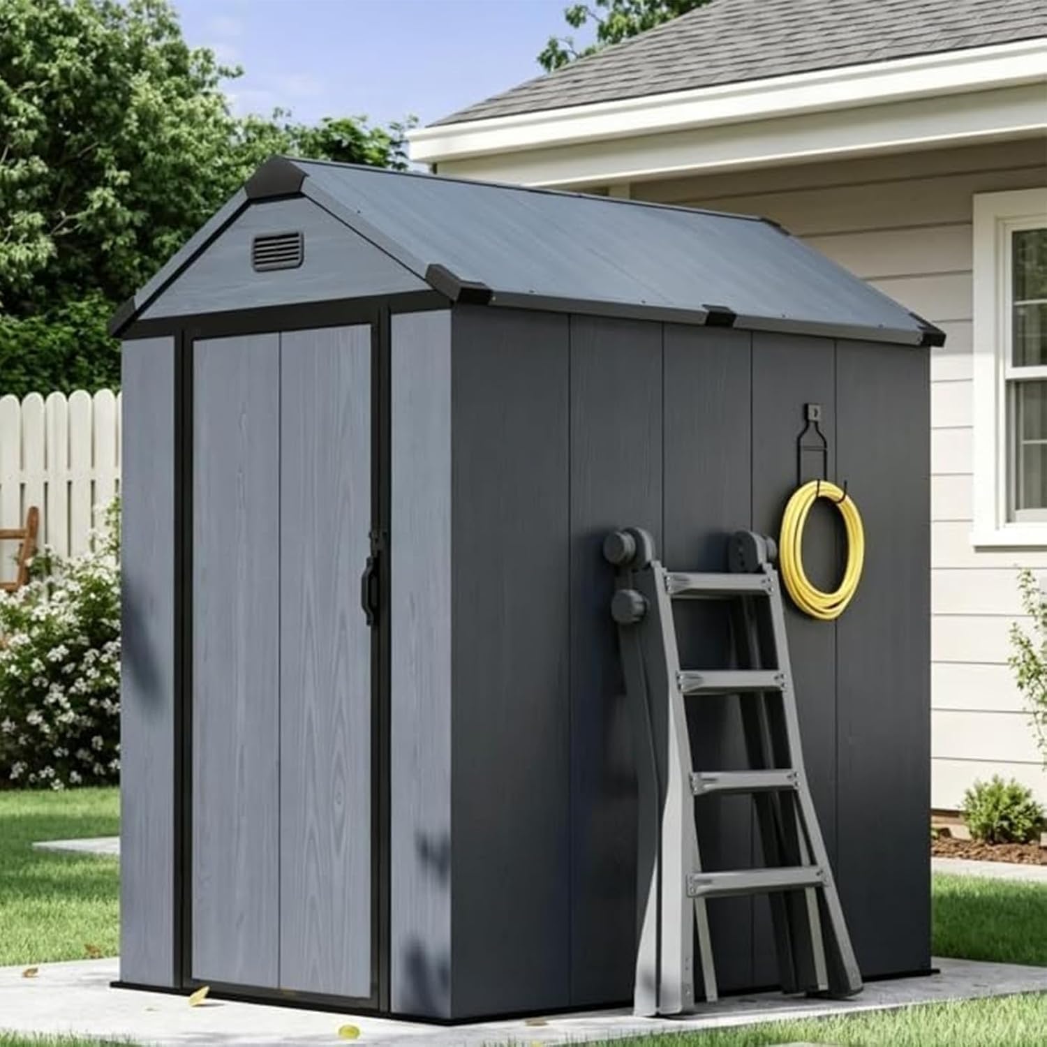 Aoxun 4×6 FT All-Weather Resin Storage Shed