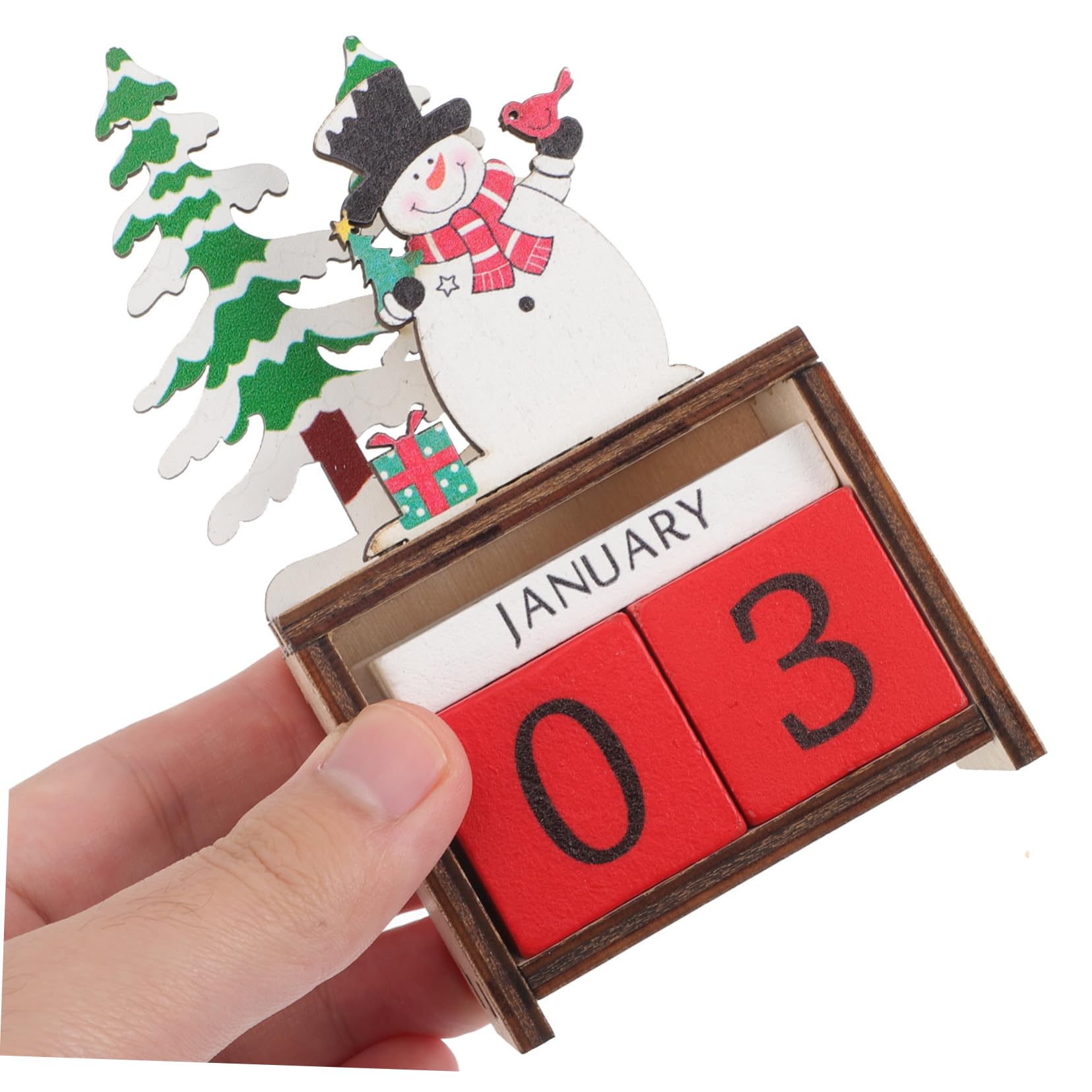 ABOOFAN 5stücke Weihnachtskalender Aus Holz Kreativer Schneemann Adventskalender Für Weihnachten Wiederverwendbar Dekorativ Für Familie Für Festliche Feiern Und Dekorationen