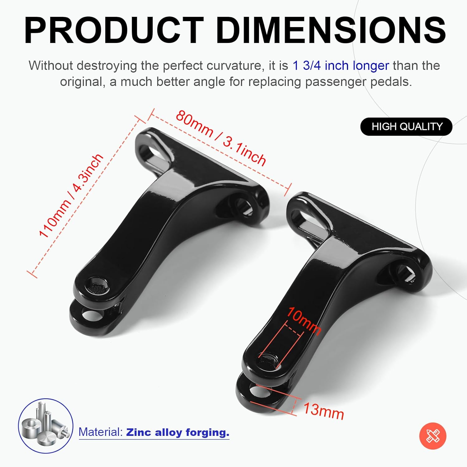 Black Passenger Footpeg Mounting Hook Bracket Fit For Harley Street Glide Flhx Road Glide Road King Flhr 2014-2024