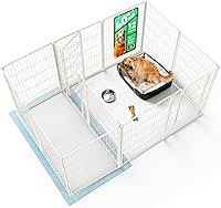 Vista 73 de FXW Homeplus Unleashed Corralito para Perros de Interior - Juego Sin Estrés y Seguro, Resistente de 40 Pulgadas 6 Paneles Corralito para Perros Negro
