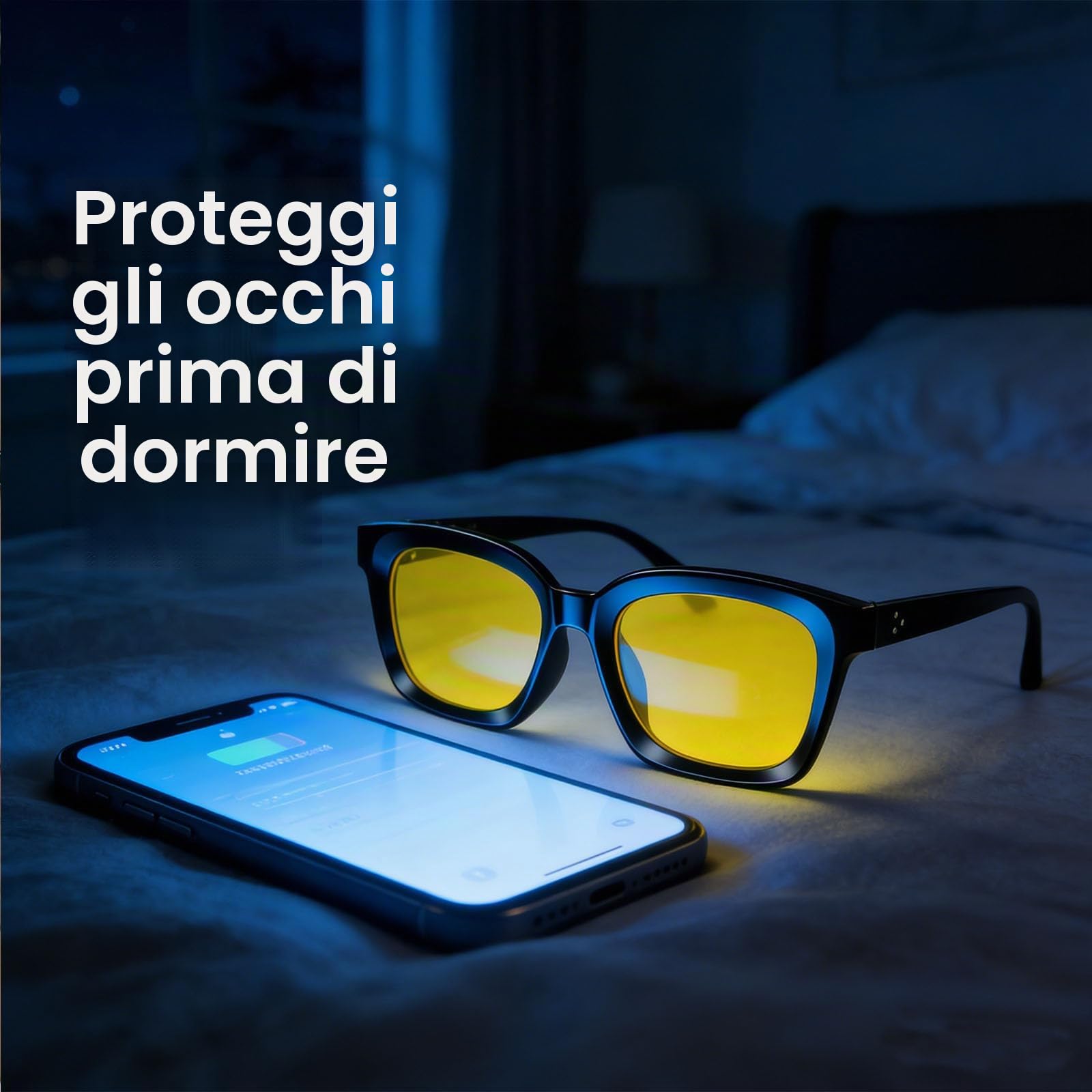Hubeye Occhiali Anti Luce Blu Neri Montatura Quadrata, Ultraleggeri Occhiali da Gaming con Lenti Gialle/Rosse, Anti-Glare UV400 Occhiali da Computer Unisex Uomo Donna