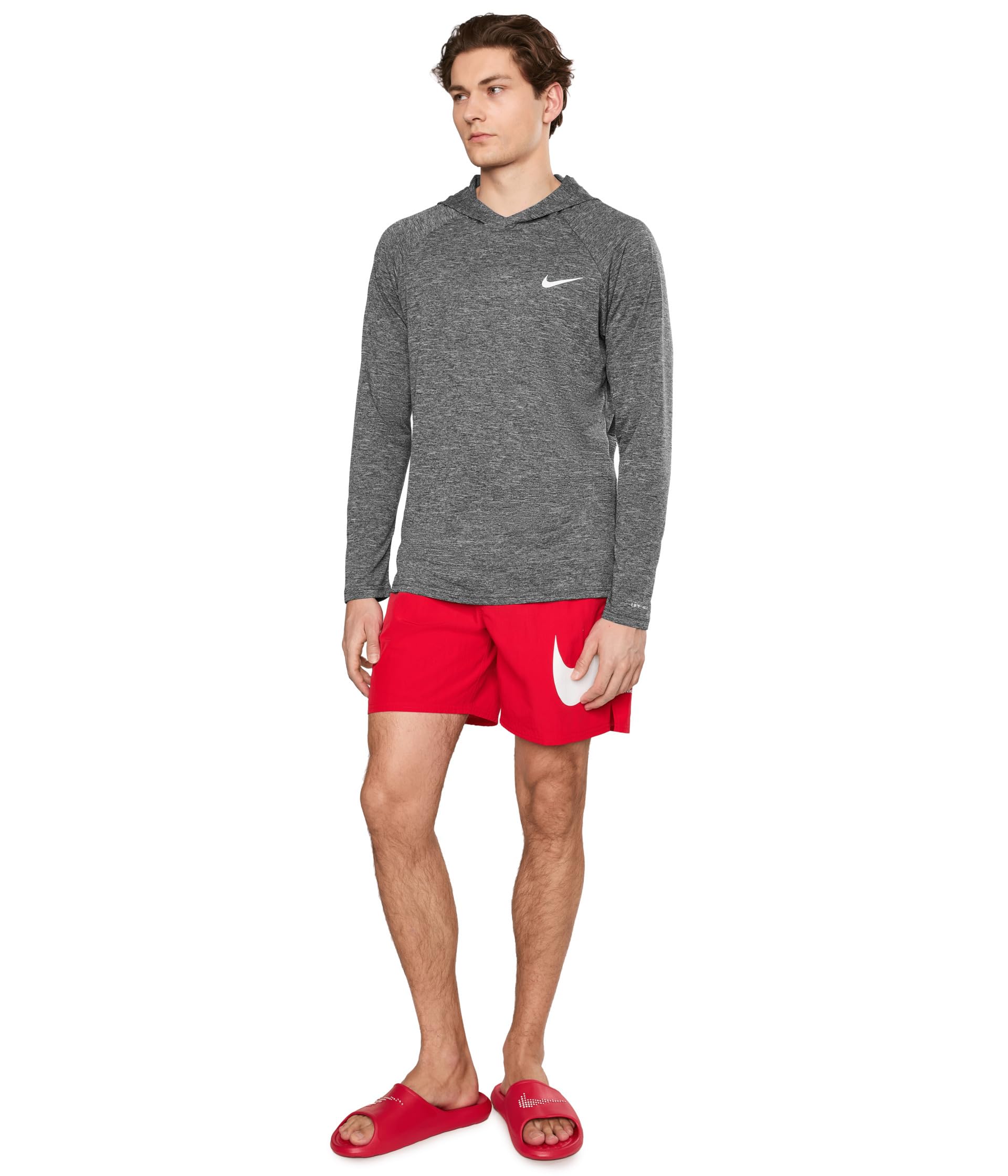 Nike Long Sleeve Hooded Hydroguard Maglietta Rash Guard Uomo