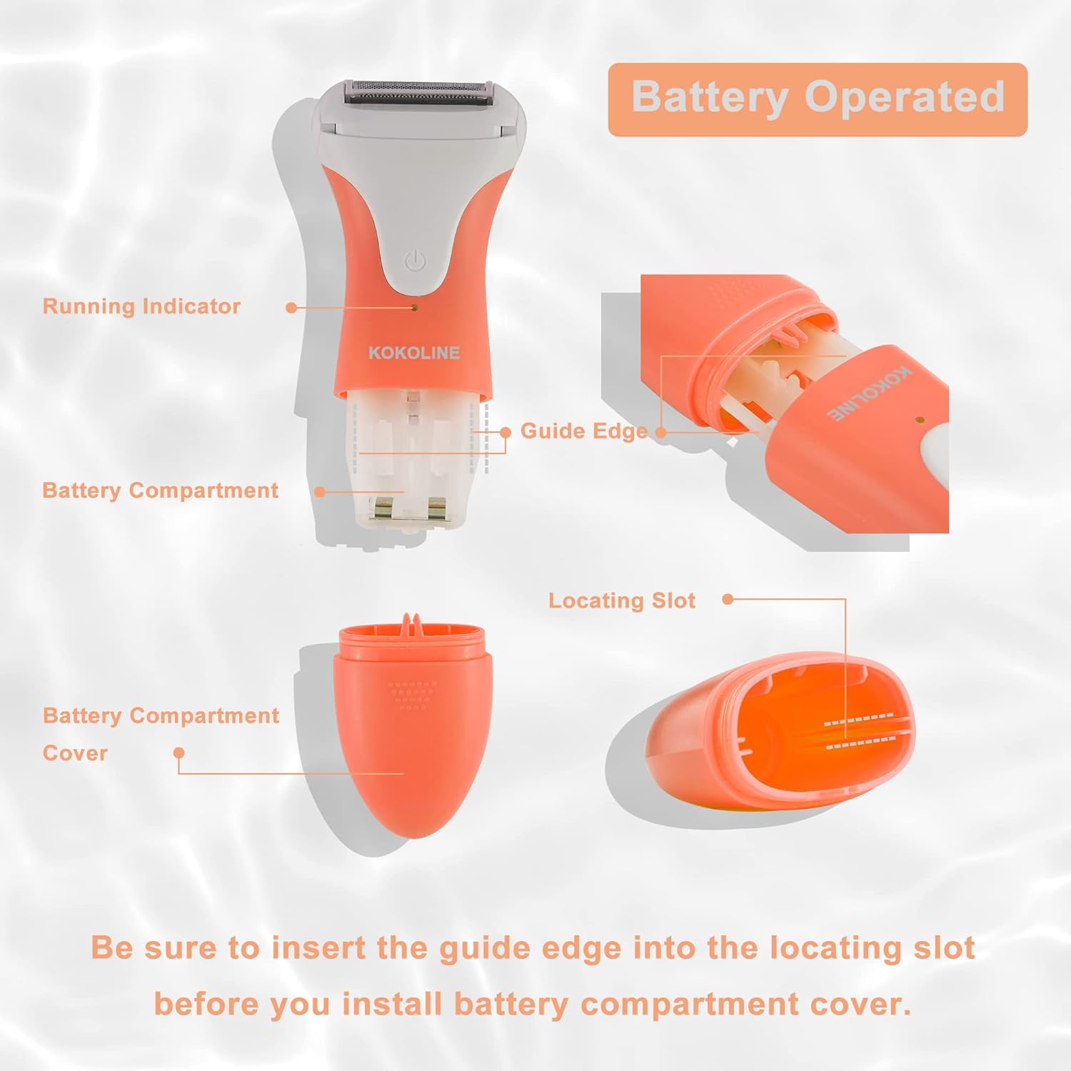 Women's Electric Shaver & Trimmer,Wet Dry Painless Razor for Legs,Bikini, Underarms, Hypoallergenic Foil Shaver with Bikini Trimmer,Cordless Waterproof for Shower Travel Gift,coral/bg7y - Image 3