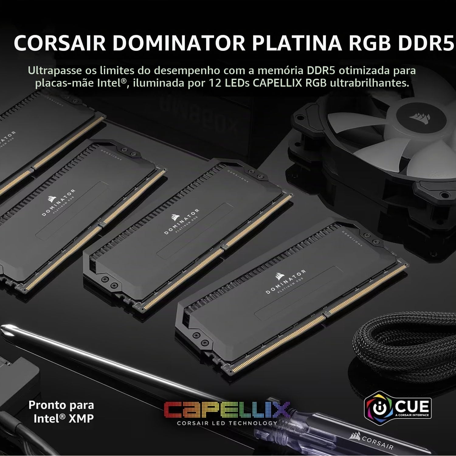 CORSAIR Dominator Platinum RGB DDR5 RAM 32GB (2x16GB) 6000MHz CL36